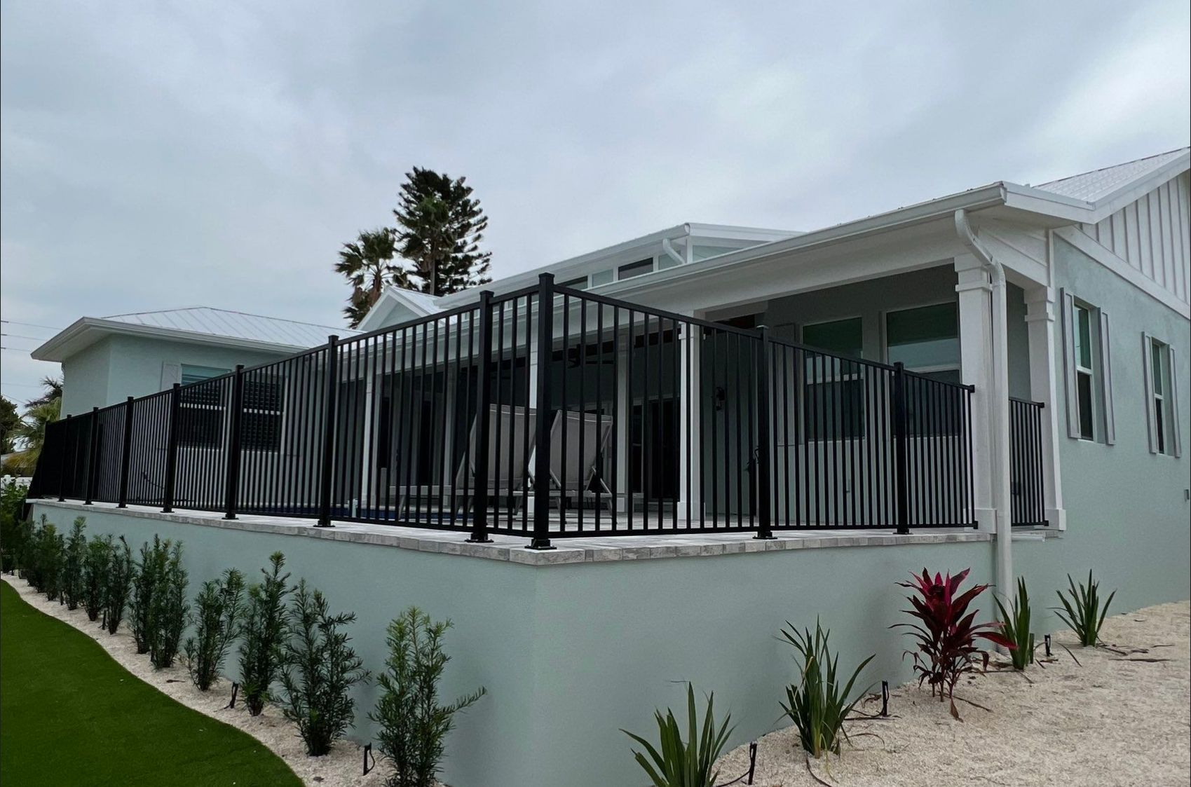 Aluminum Fence Installation using Black 3 Rail Aluminum Fence by Asap fence and gates, LLC