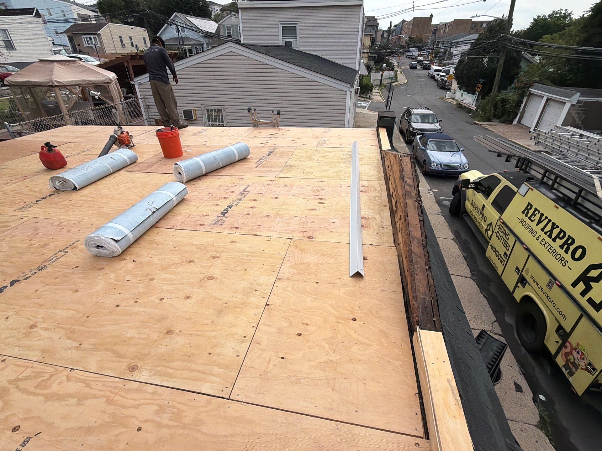 Flat Roof Membrane Installation and Decking Repair in North Bergen by REVIXPRO
