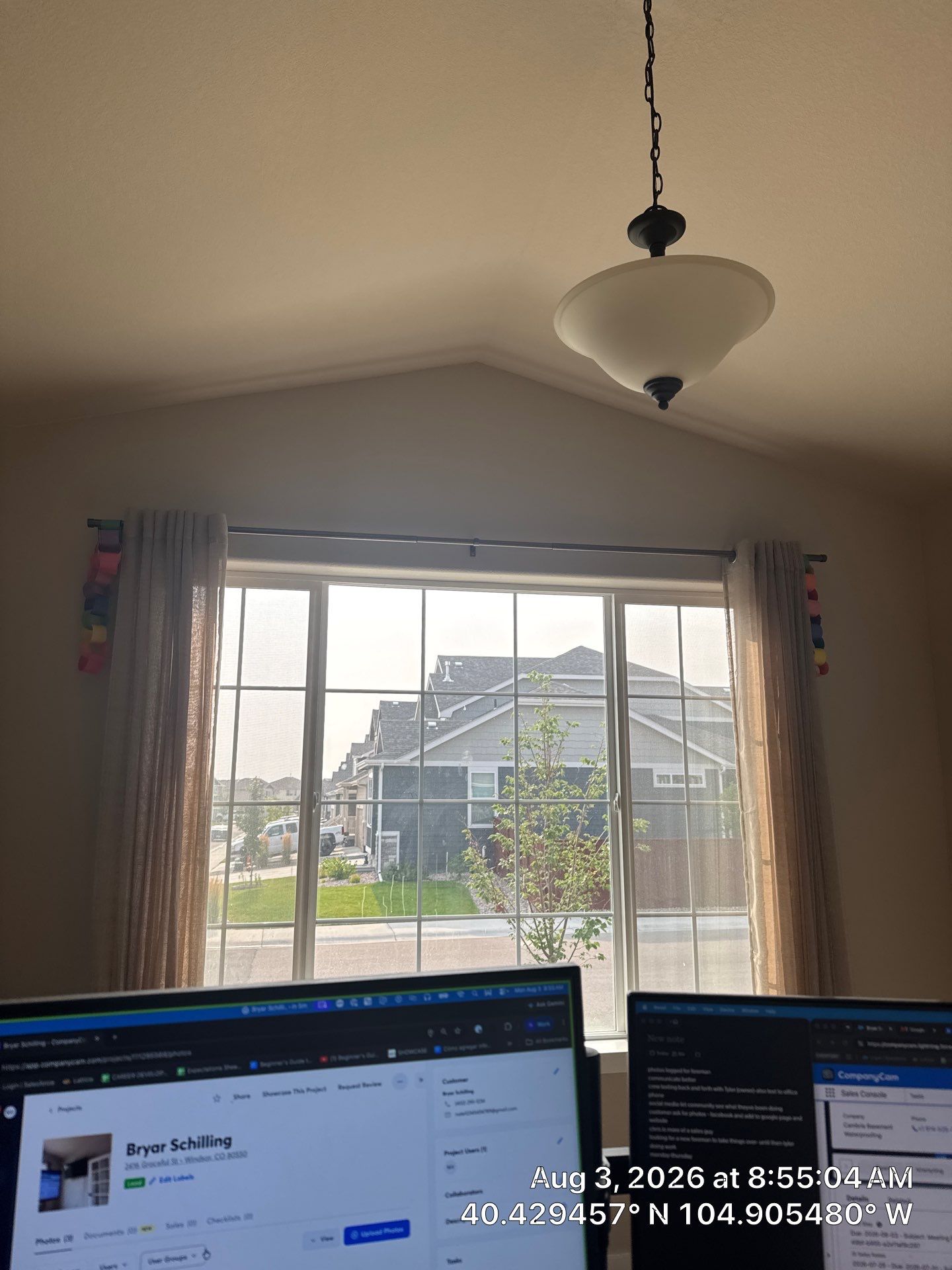 Home Office Setup With French Doors In Windsor by CompanyCam Sales Demo