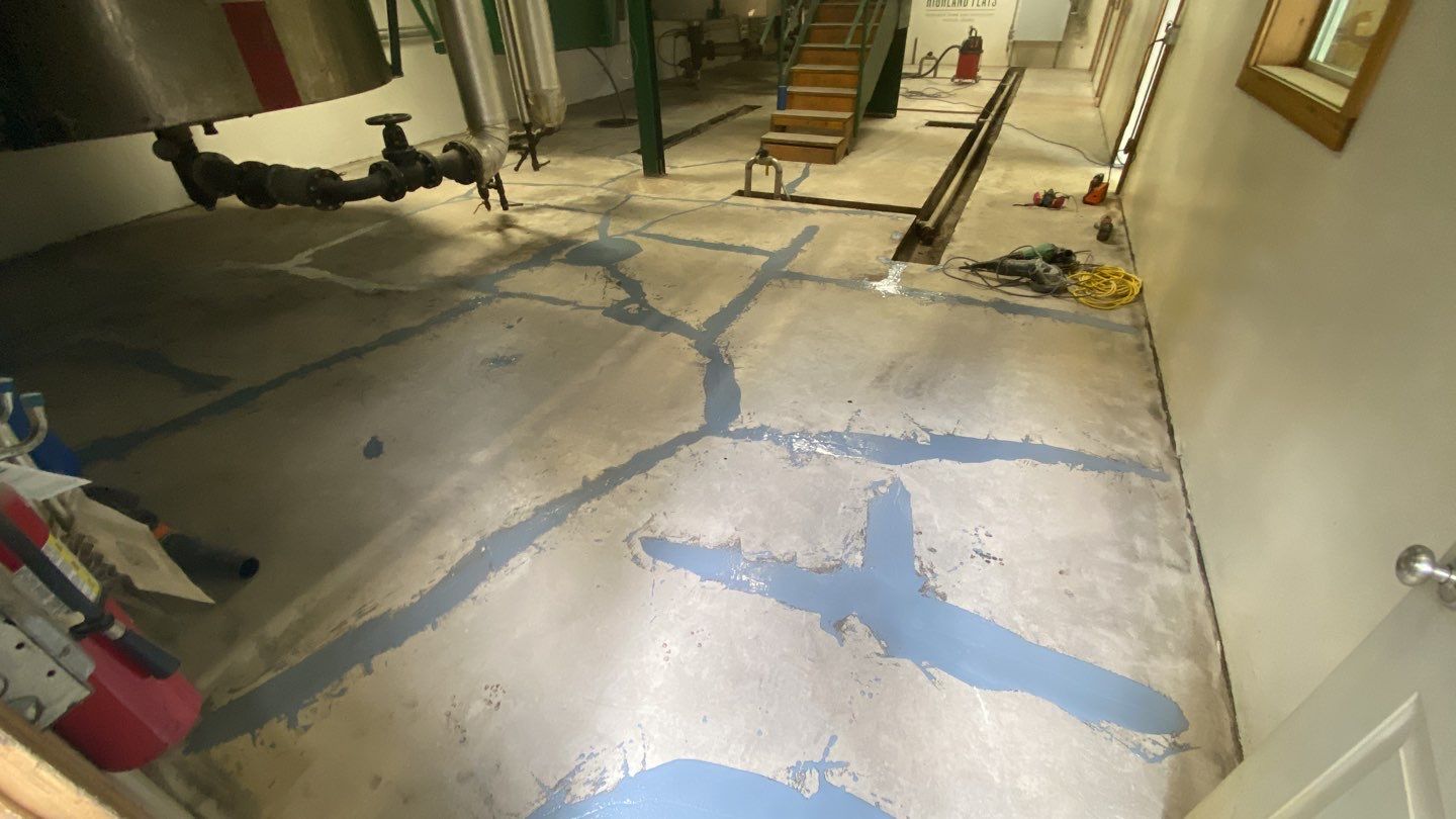 Commercial Floor Transformation using North Pole with Green by Croc Coatings, LLC