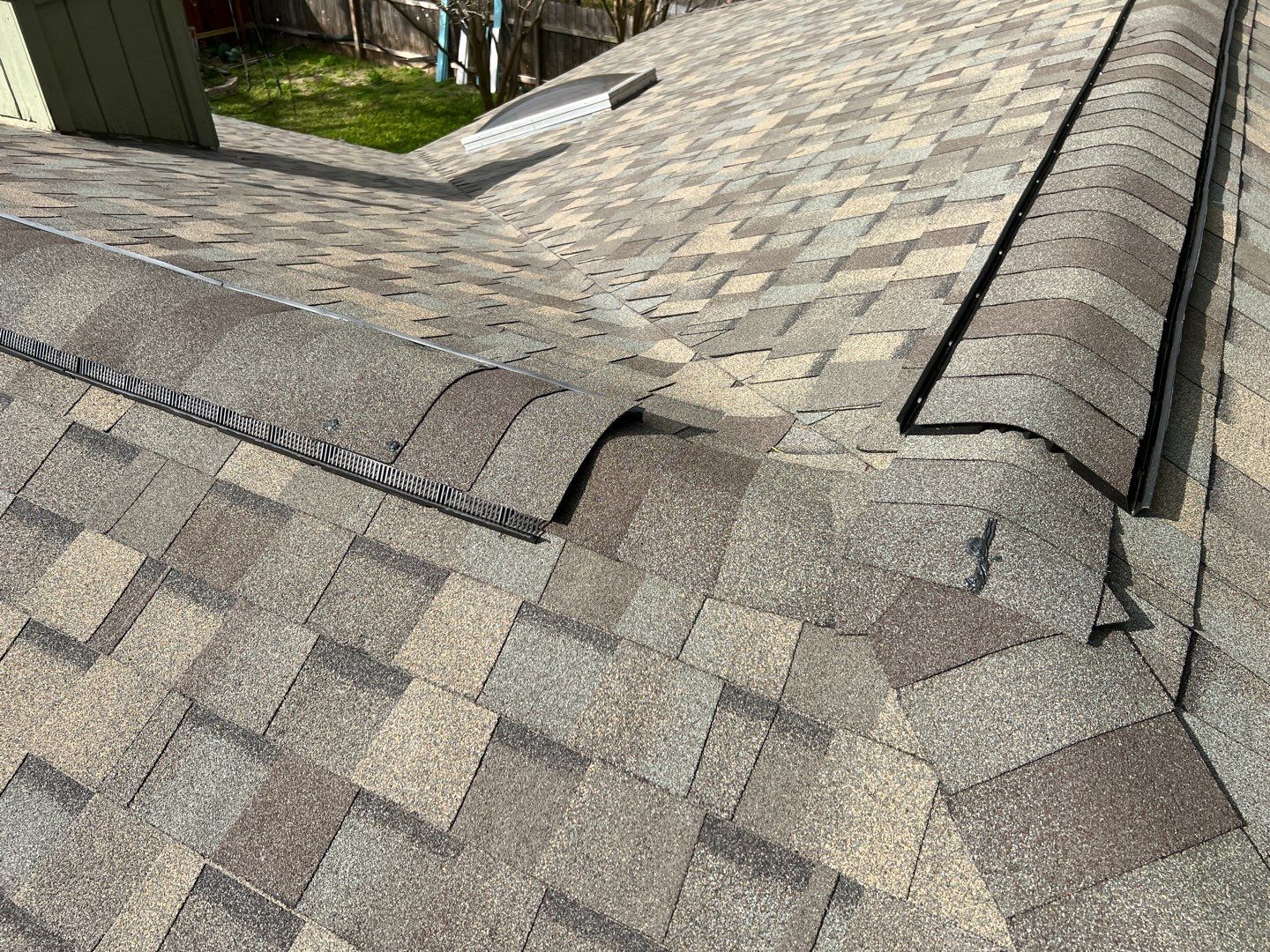 Winter storm 2023 with tree damage by Oakwood Roofing and Construction, LLC