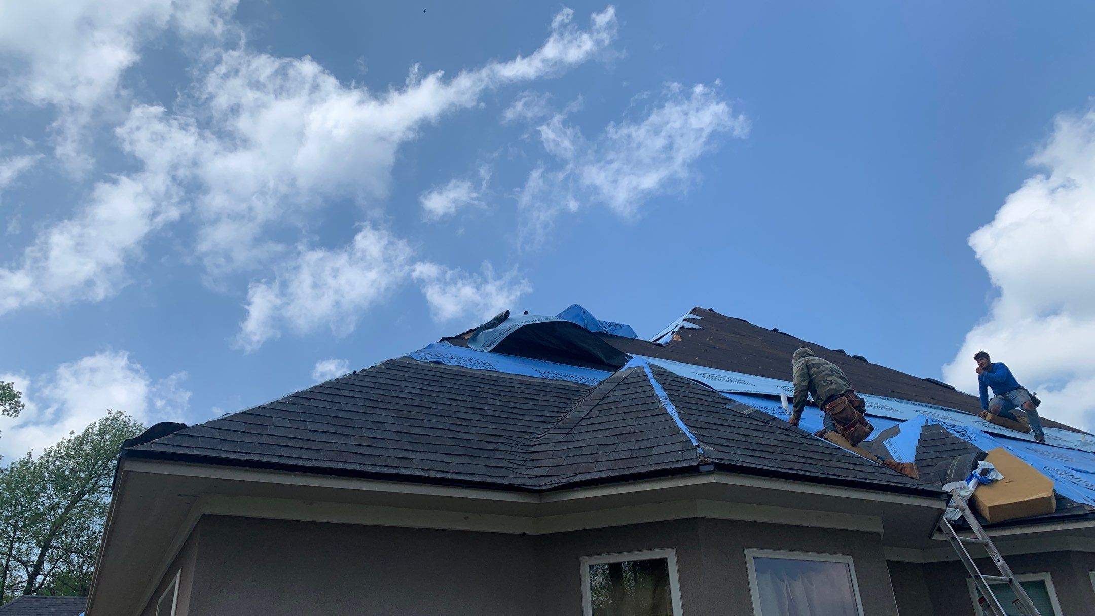 Residential Roofing Installation using Malarkey Architectural Vista Shingles by Hostetler Roofing