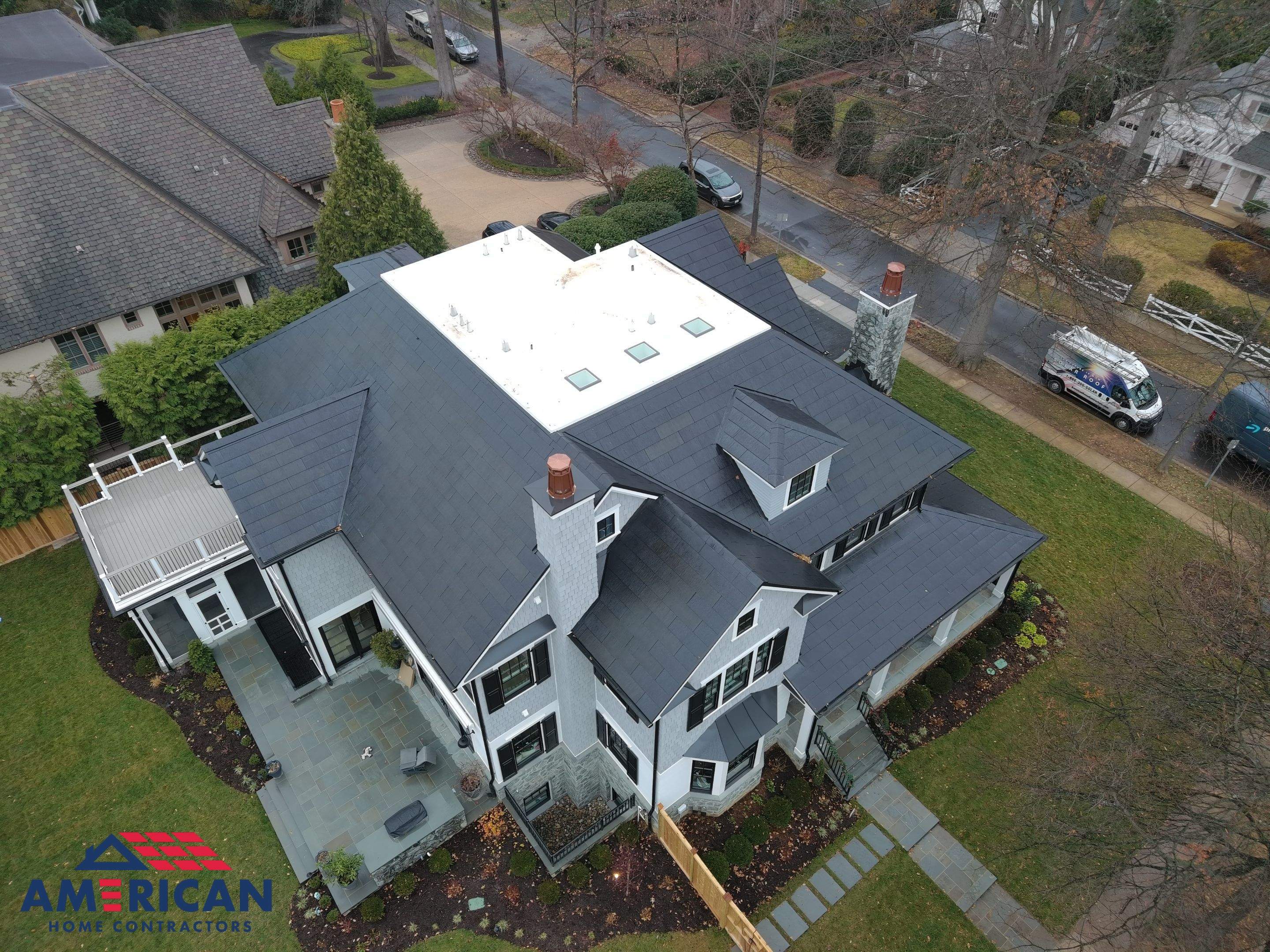 Tesla Solar Roof with Powerwall Storage by American Home Contractors