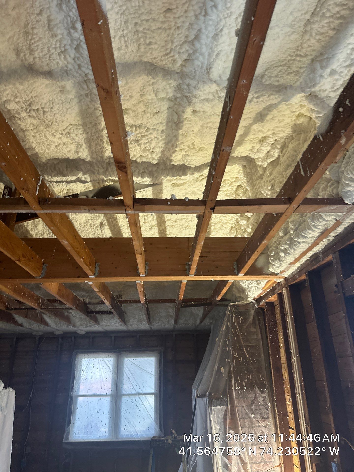 Exterior Walls using Closed Cell Spray Foam by NYS Foam & Energy
