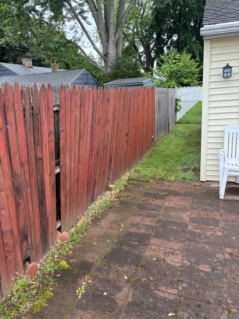 Replacement White Vinyl privacy Fence by DiGiorgi Roofing and Siding Inc