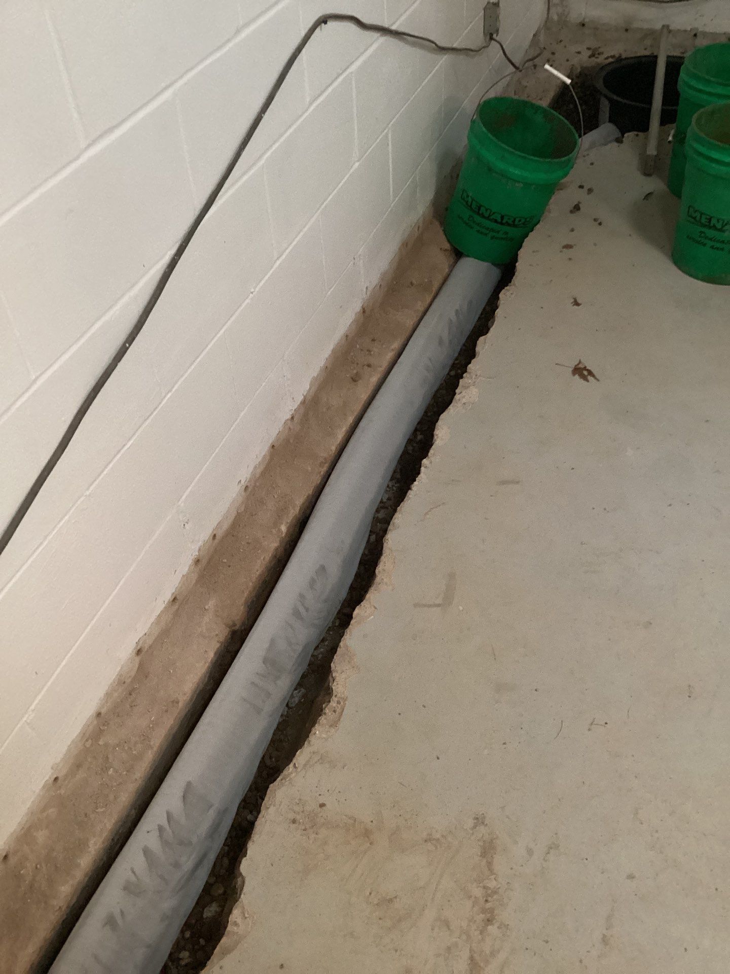 Drain tile in Woodbury by Waterproofing Northeast