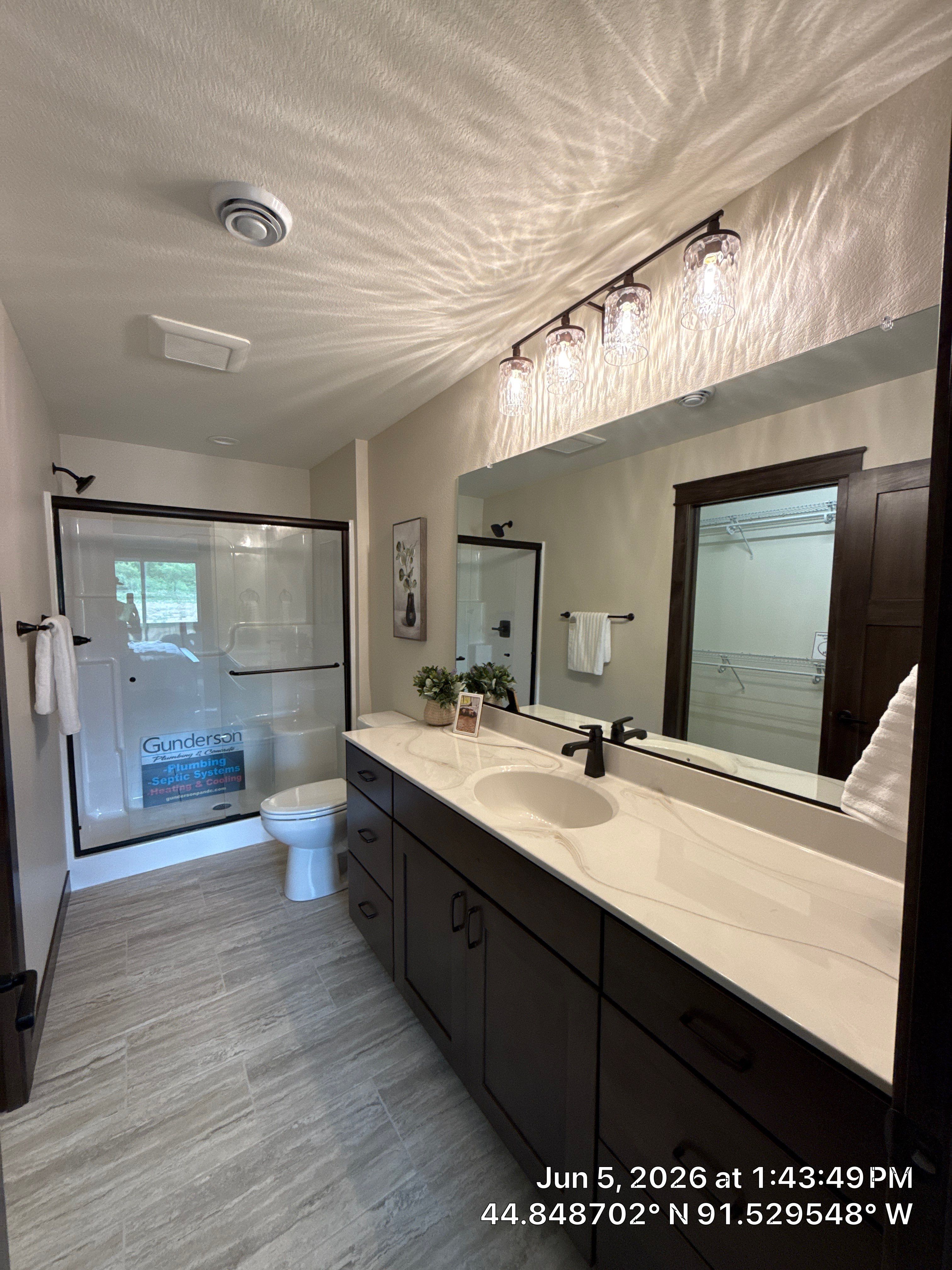 Full Residential Plumbing Installation for Eau Claire Parade Home by Gunderson Plumbing & Concrete LLC