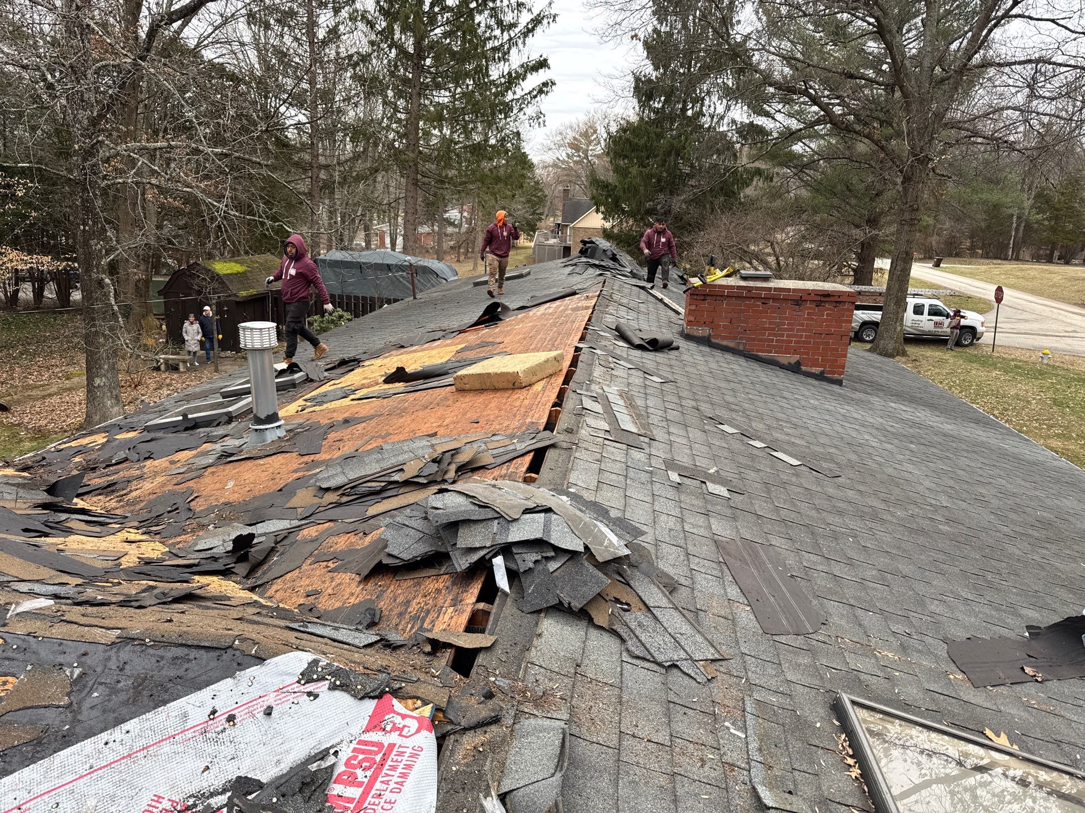Residential Roofing Installation using Malarkey Vista AR Shingles (Black Oak) by Koontz Construction