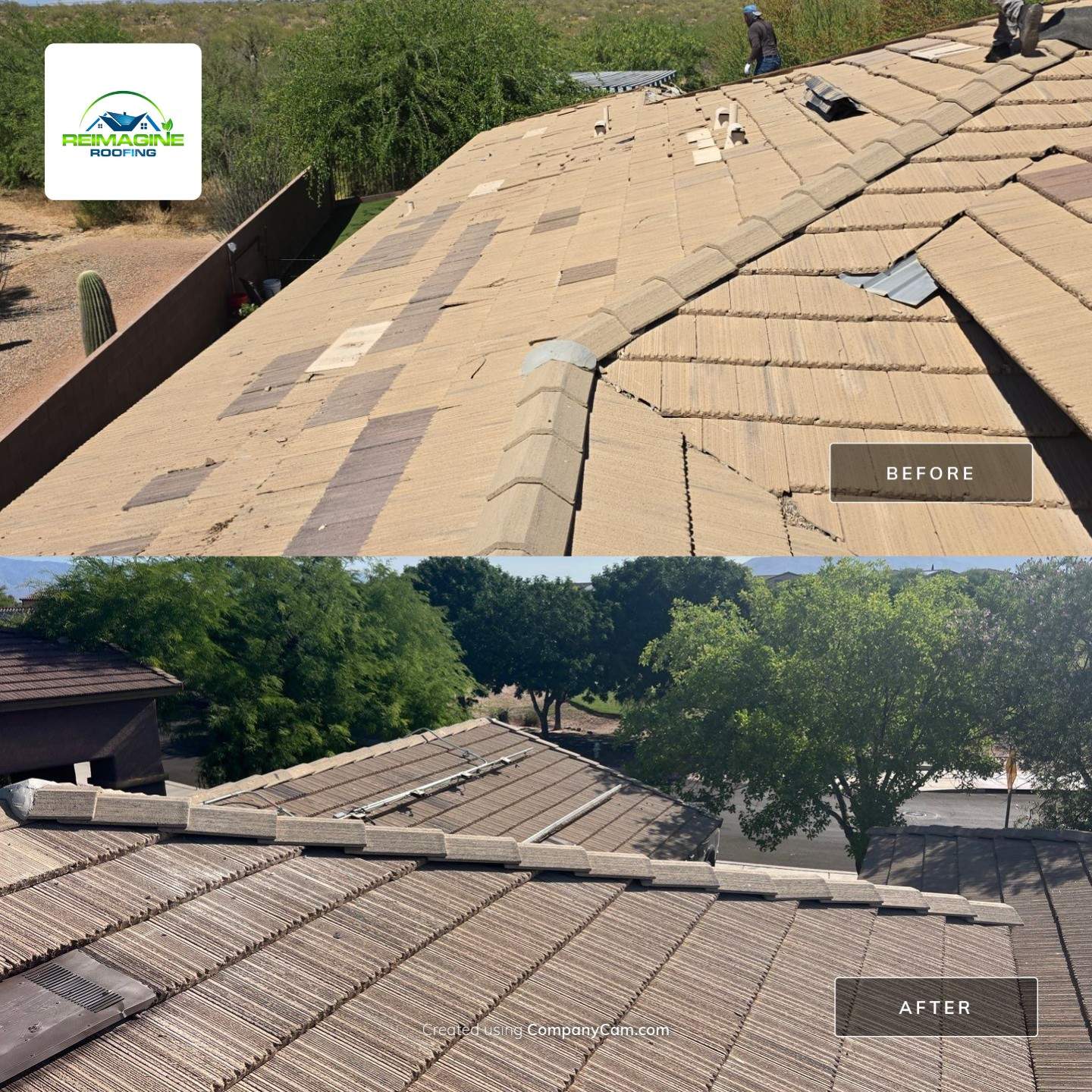 Weathered Taupe Concrete Tile by Reimagine Roofing
