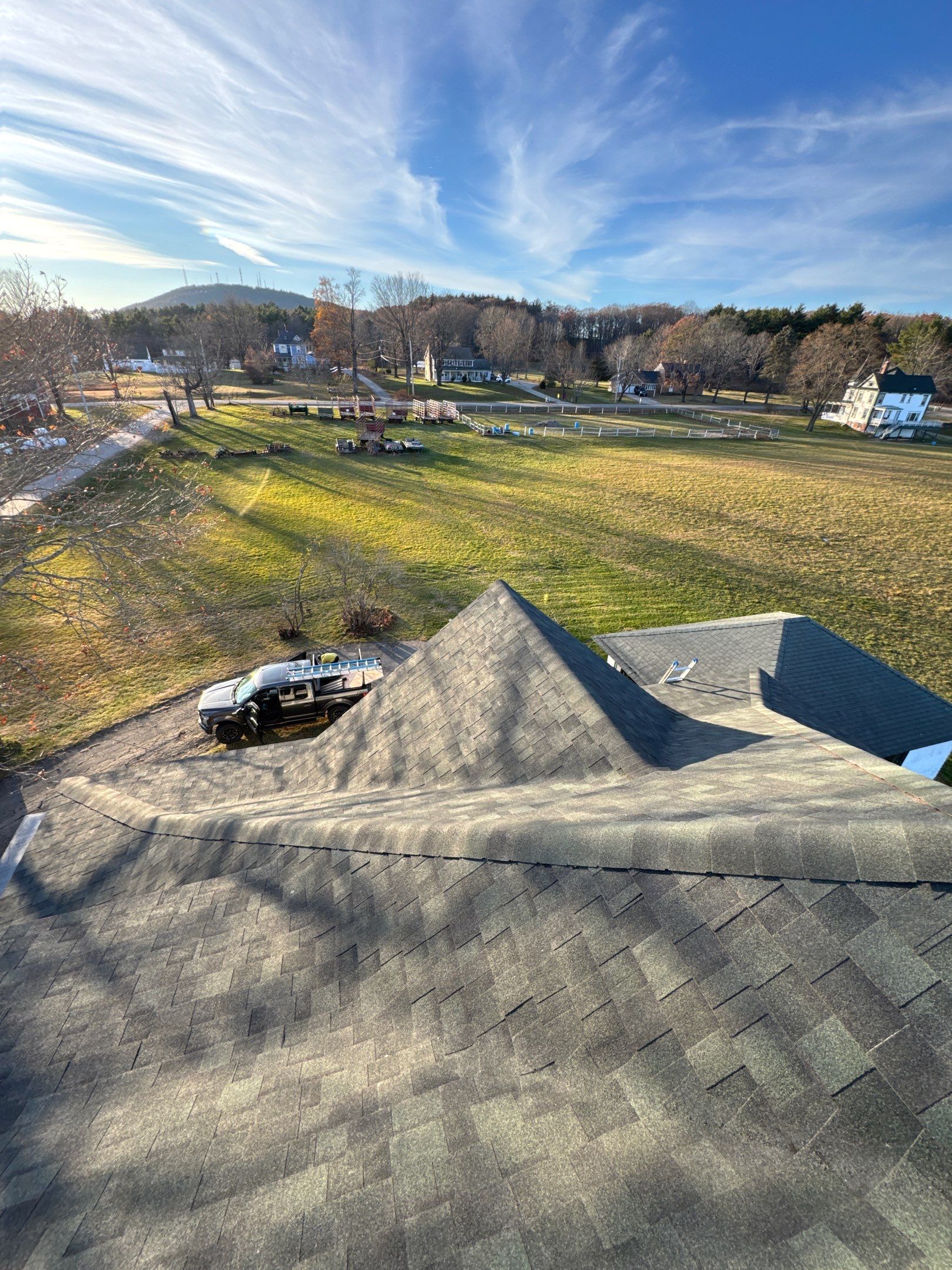 Goffstown, NH Roof Replacement Using IKO Dynasty Architectural Shingles in Emerald Green by Compass exteriors