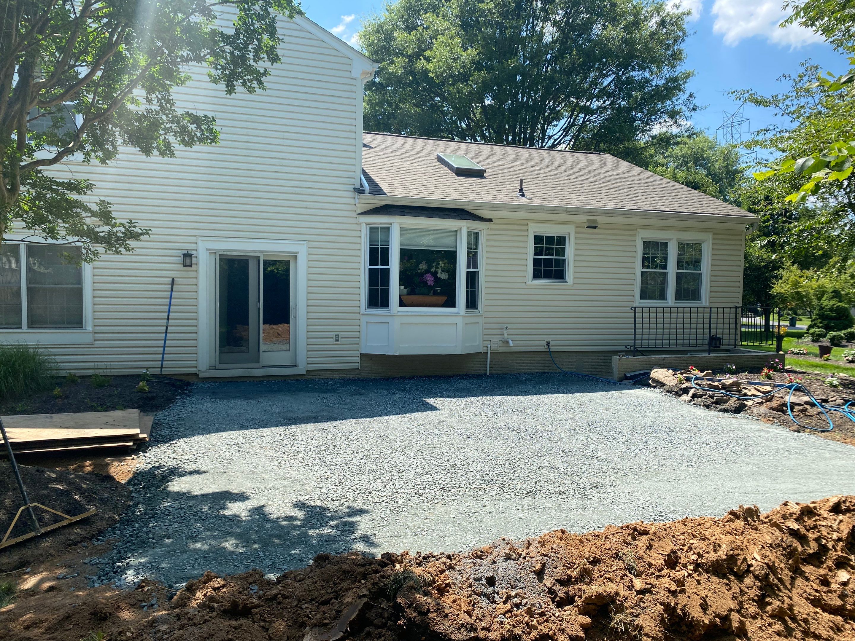 Backyard Transformation using Techo-Bloc Pavers by The Smet Companies, LLC