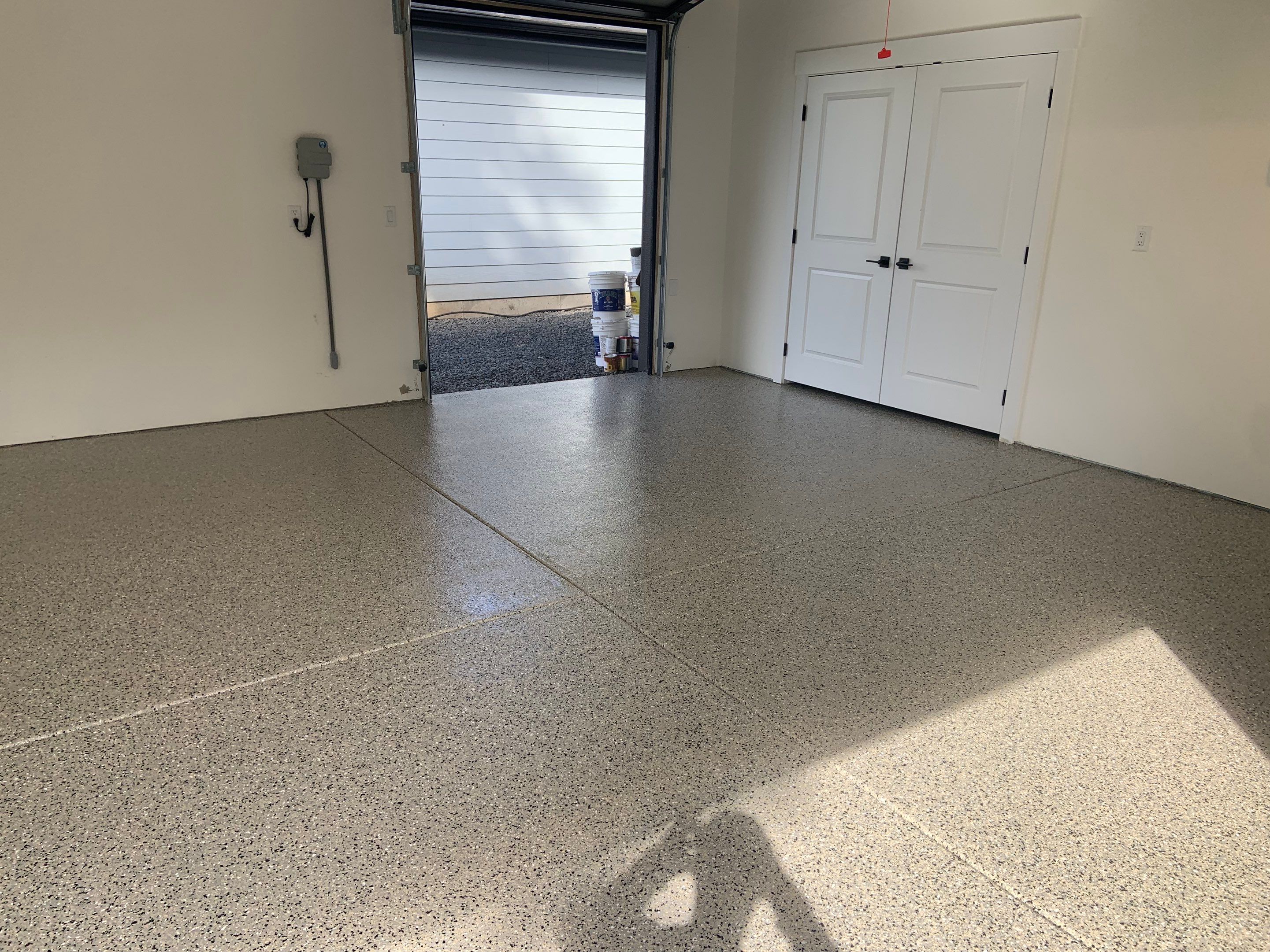 Garage Transformation using Mediterranean Colorway by Croc Coatings, LLC