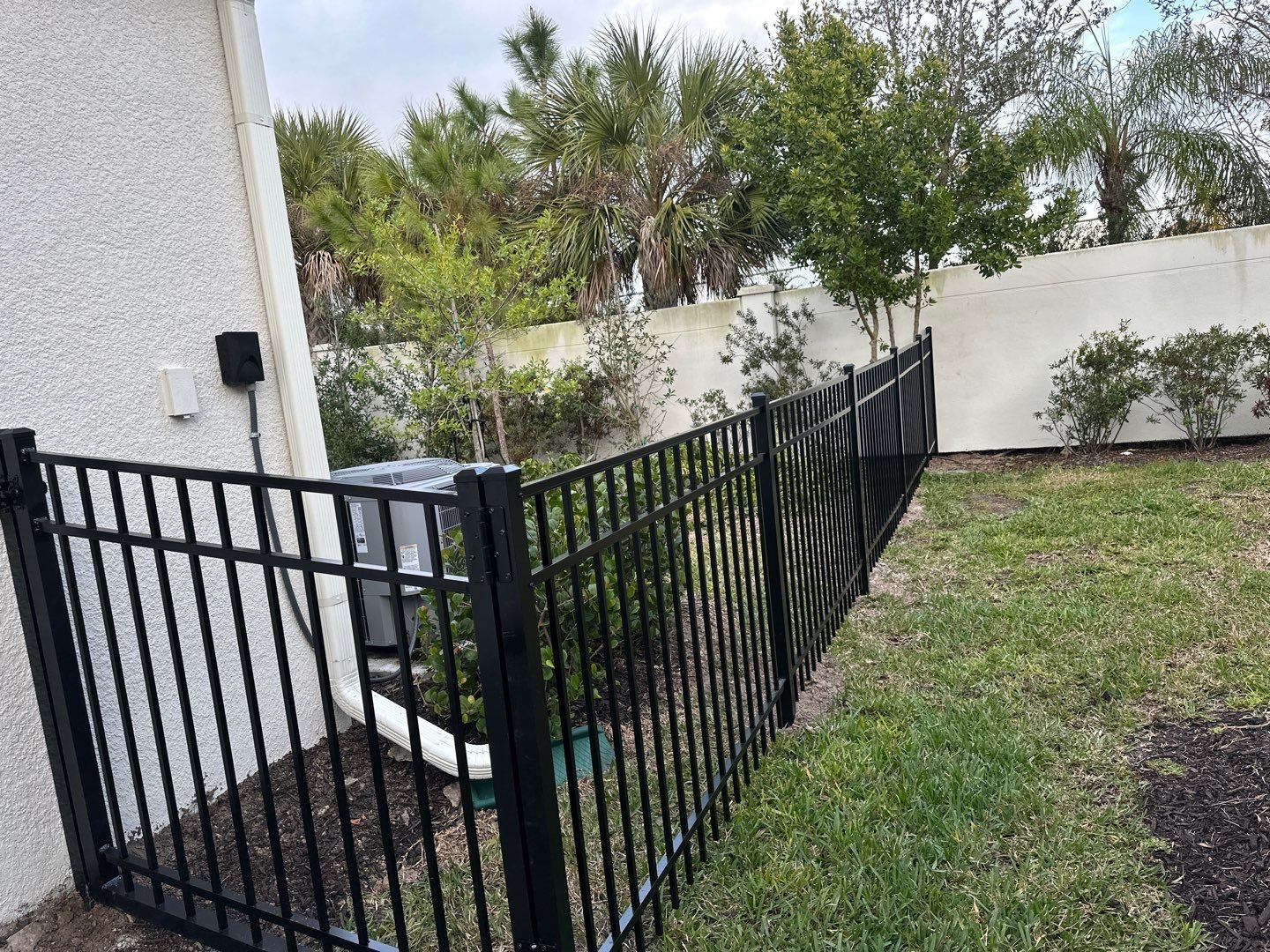 Aluminum Fence Installation using Black 3 Rail Aluminum Fence by Asap fence and gates, LLC