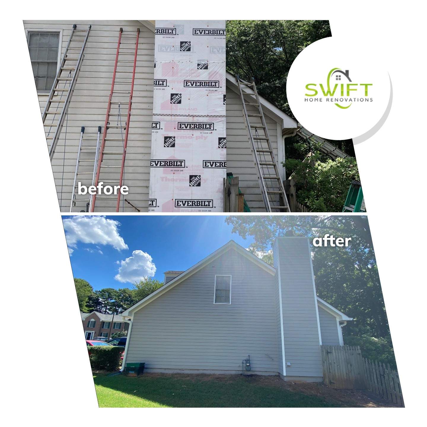 Exterior Vinyl Siding Replacement and Shutter Upgrade in Duluth by Swift Home Renovations