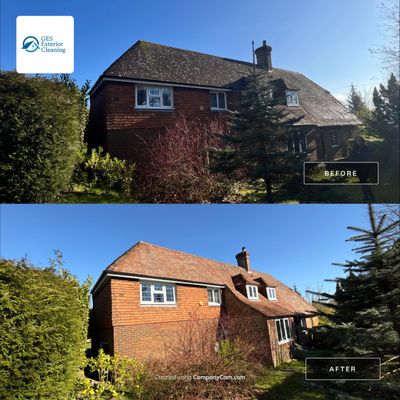 Roof Clean  - Moss Removal - Gutter Clean using Honda 15lpm Low Pressure Washing Machine