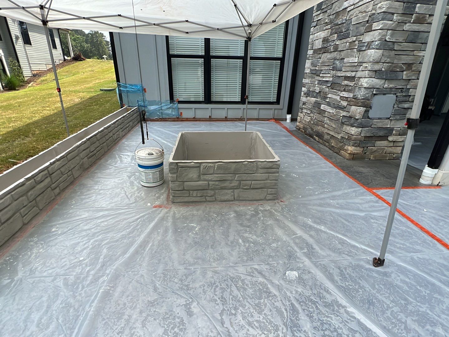 Stamped Concrete Patio by Xtreme Concrete Services