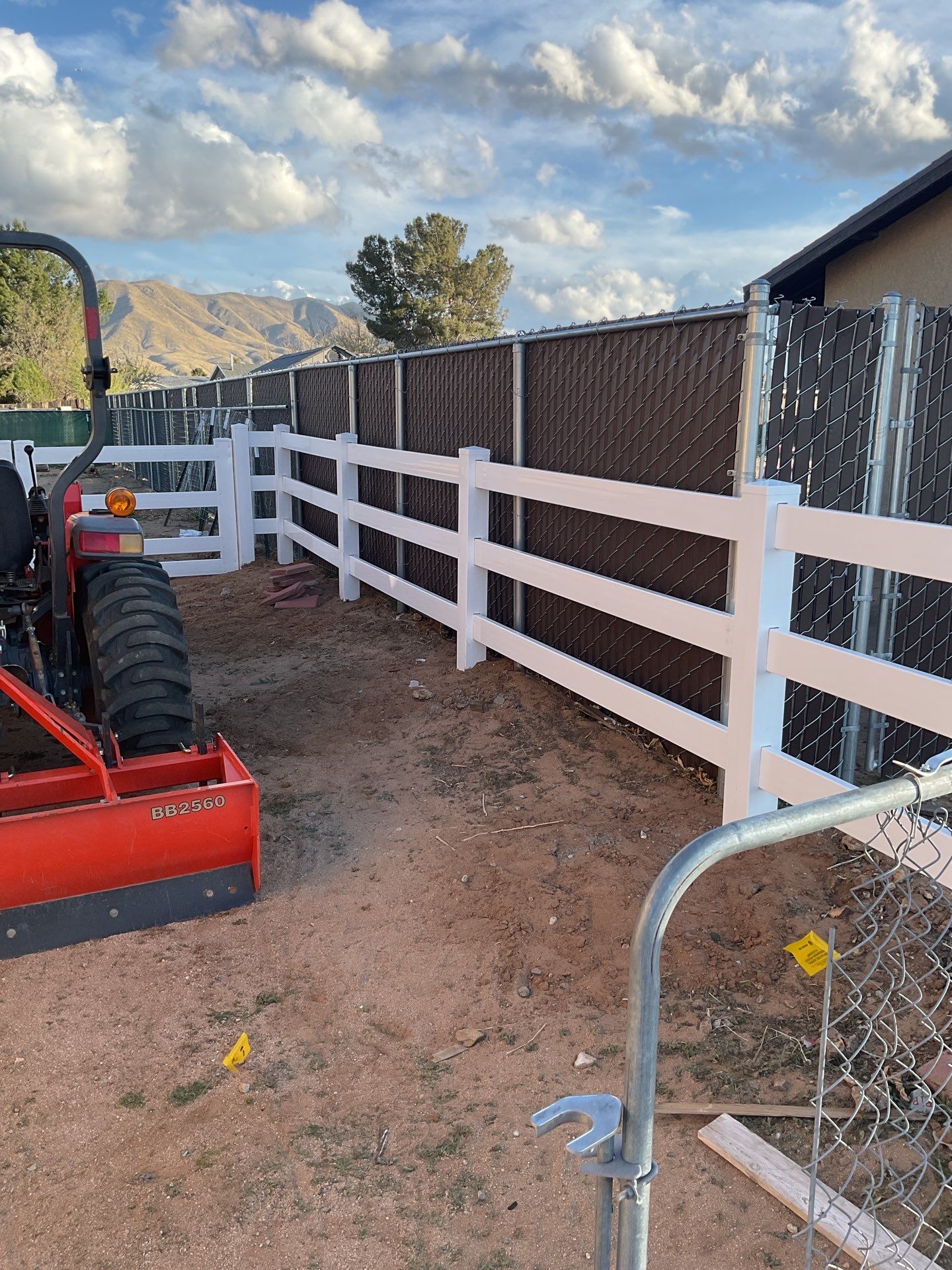 Fence Installation using Ranch Style Vinyl by Fence Guys Inc.