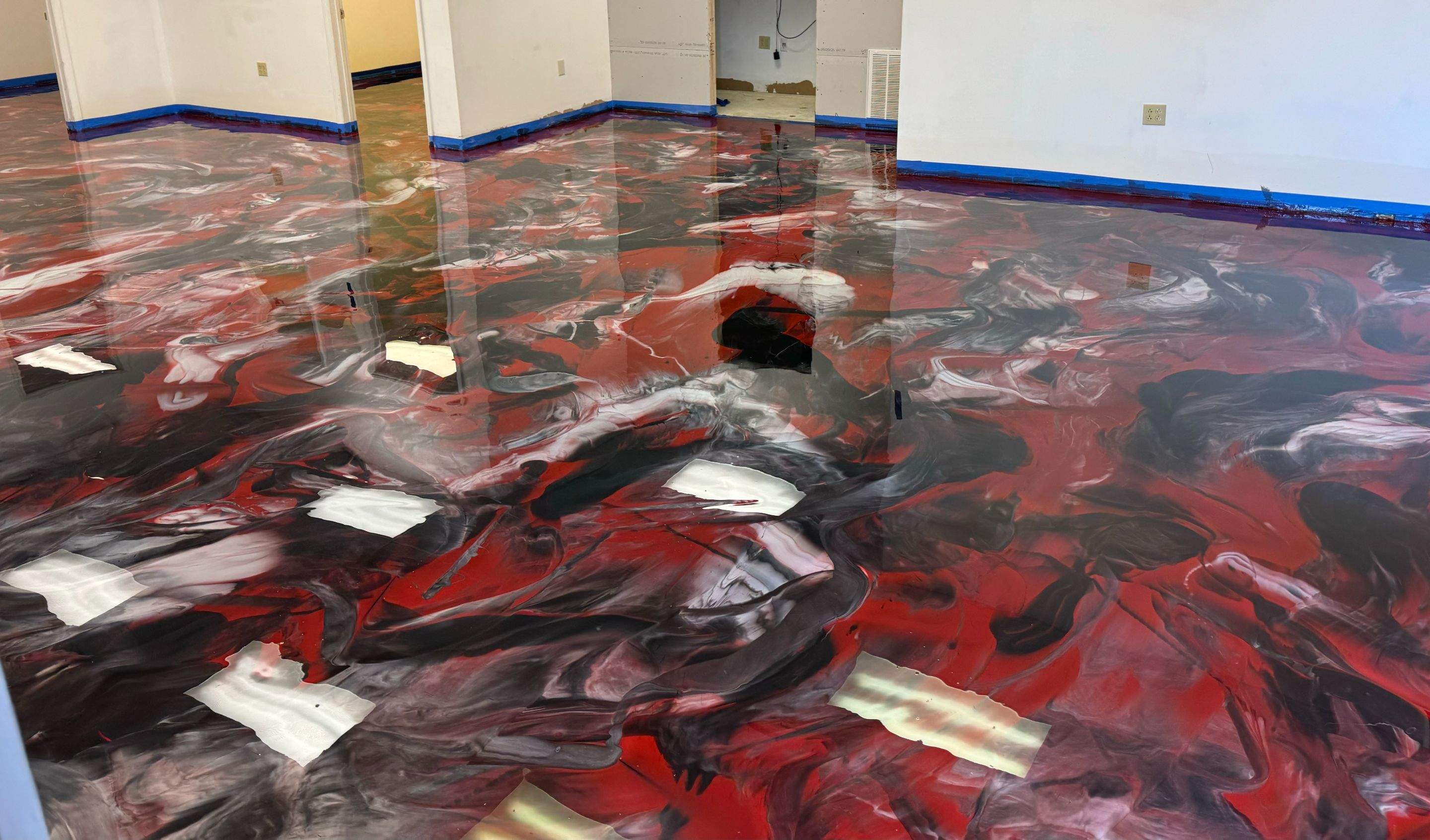 Metallic Epoxy Floor with Satin Finish by Endure Concrete Coatings