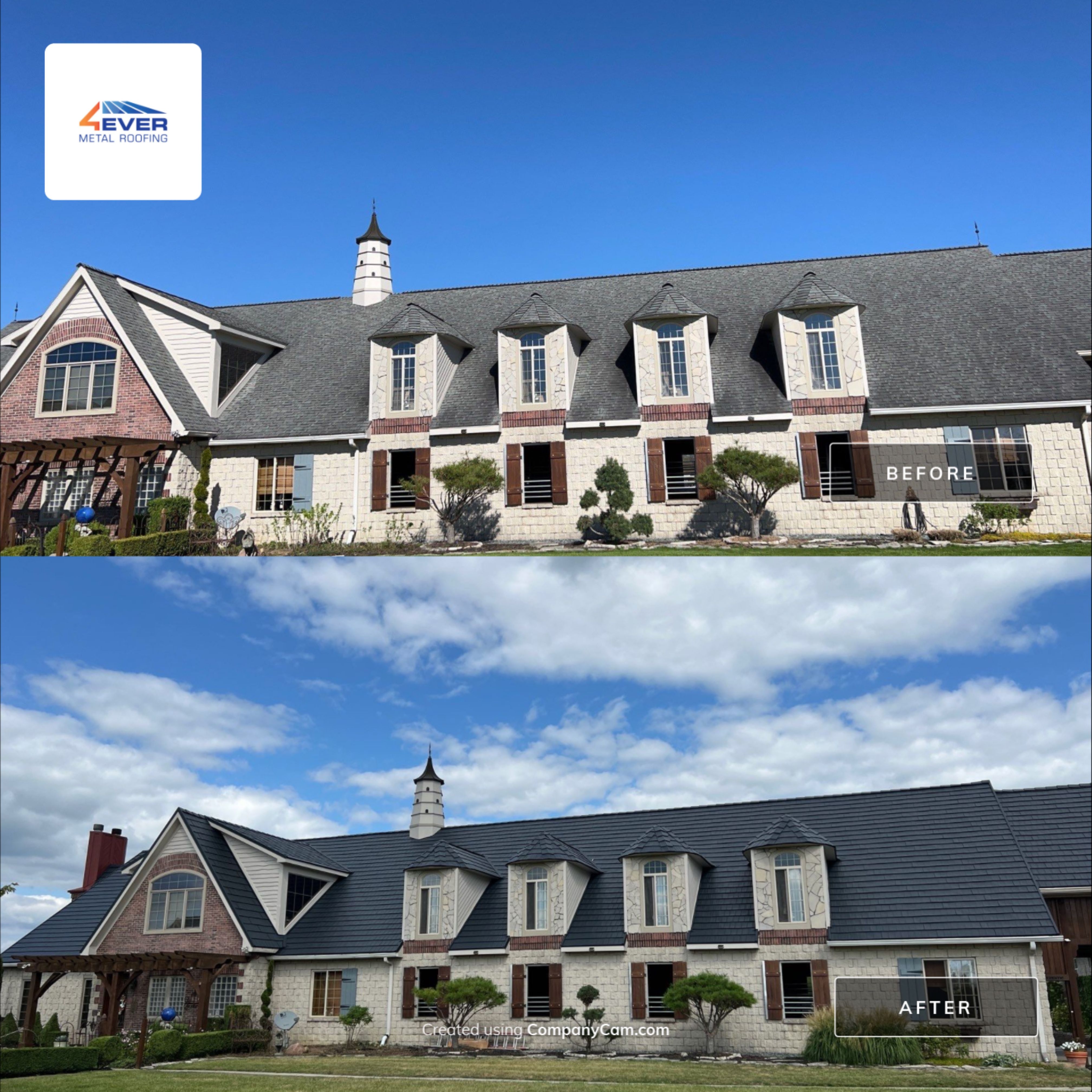 Burnished Slate Metal Shake Roof Installation – Bowling Green, OH by 4Ever Metal Roofing