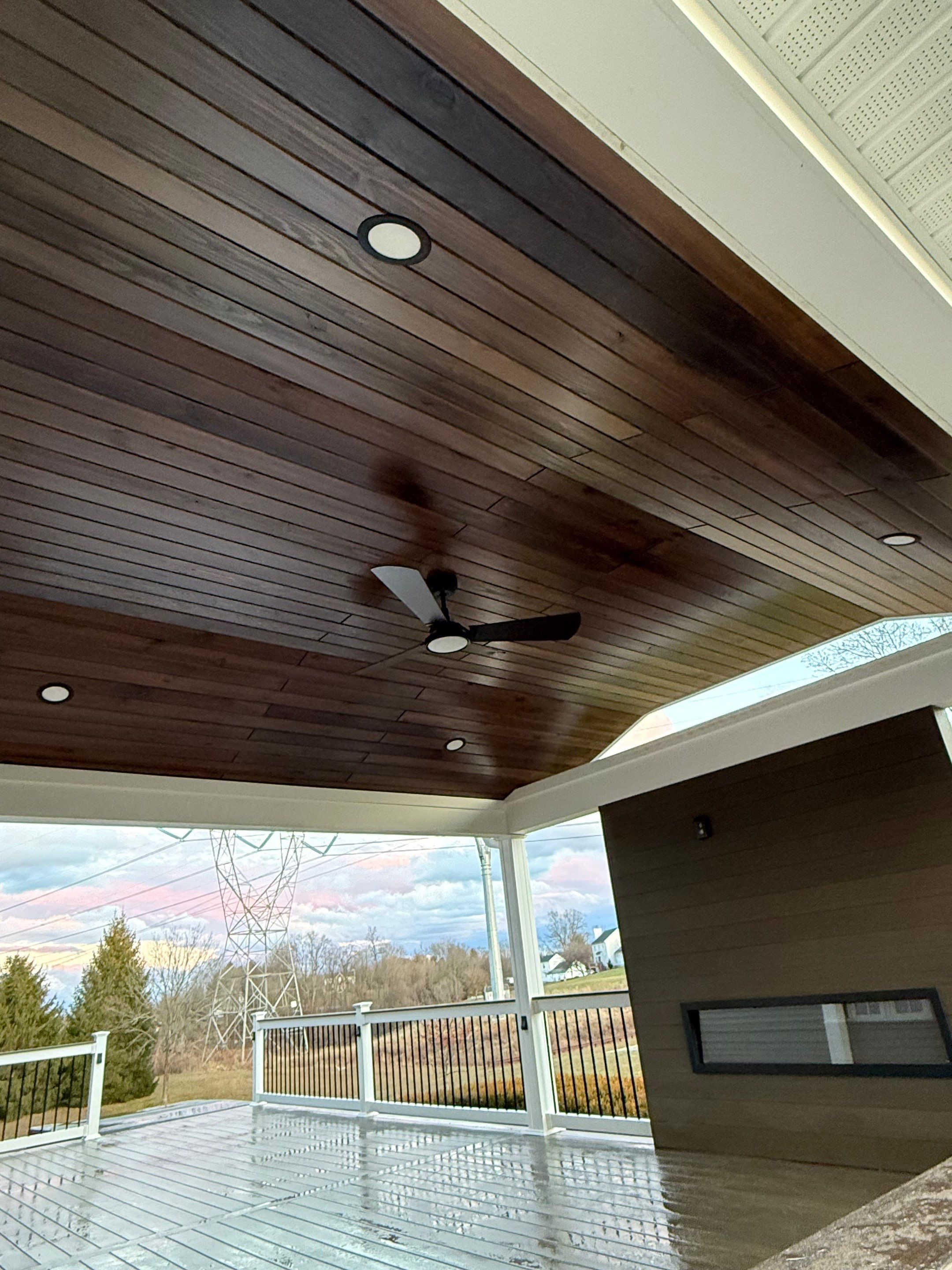 New Deck With a Roof and TV Mount in Raritan, New Jersey by deck guardian