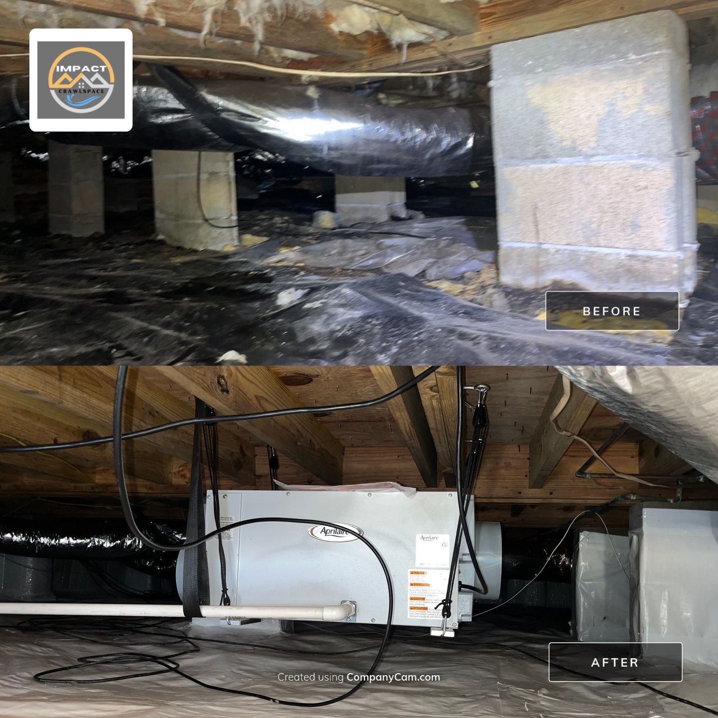 Impact Choice Encapsulation using YCS Pro Cleaner by Impact Crawlspace