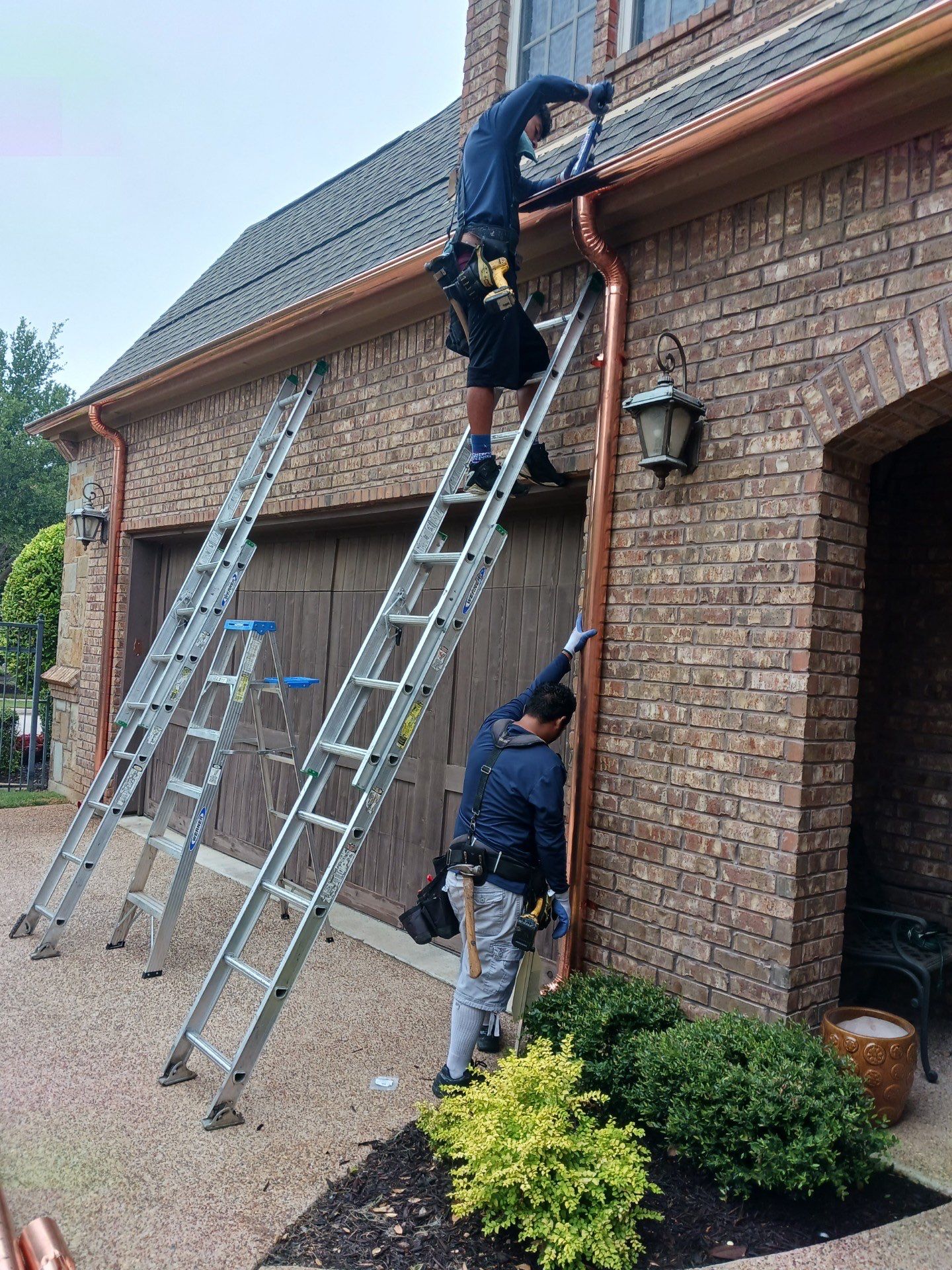 Beautiful Estate Remodel - Roof, Copper Gutters, Exterior Stain, Siding Replacement by First United Roofing & Construction