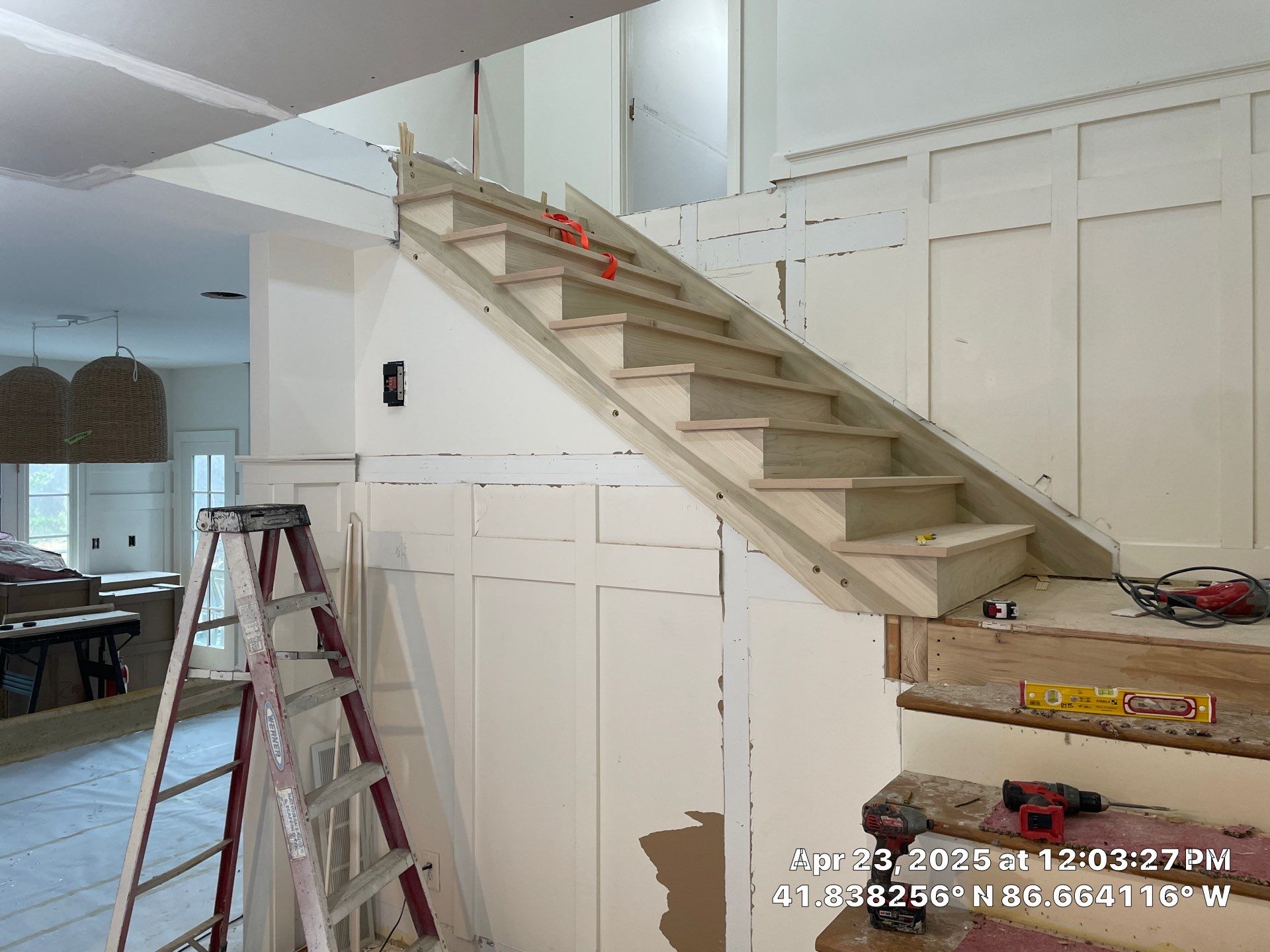 Paint the brand new maple floor...WHITE! Designer-driven project is a showstopper! by RTBaldwin Hardwood Floors