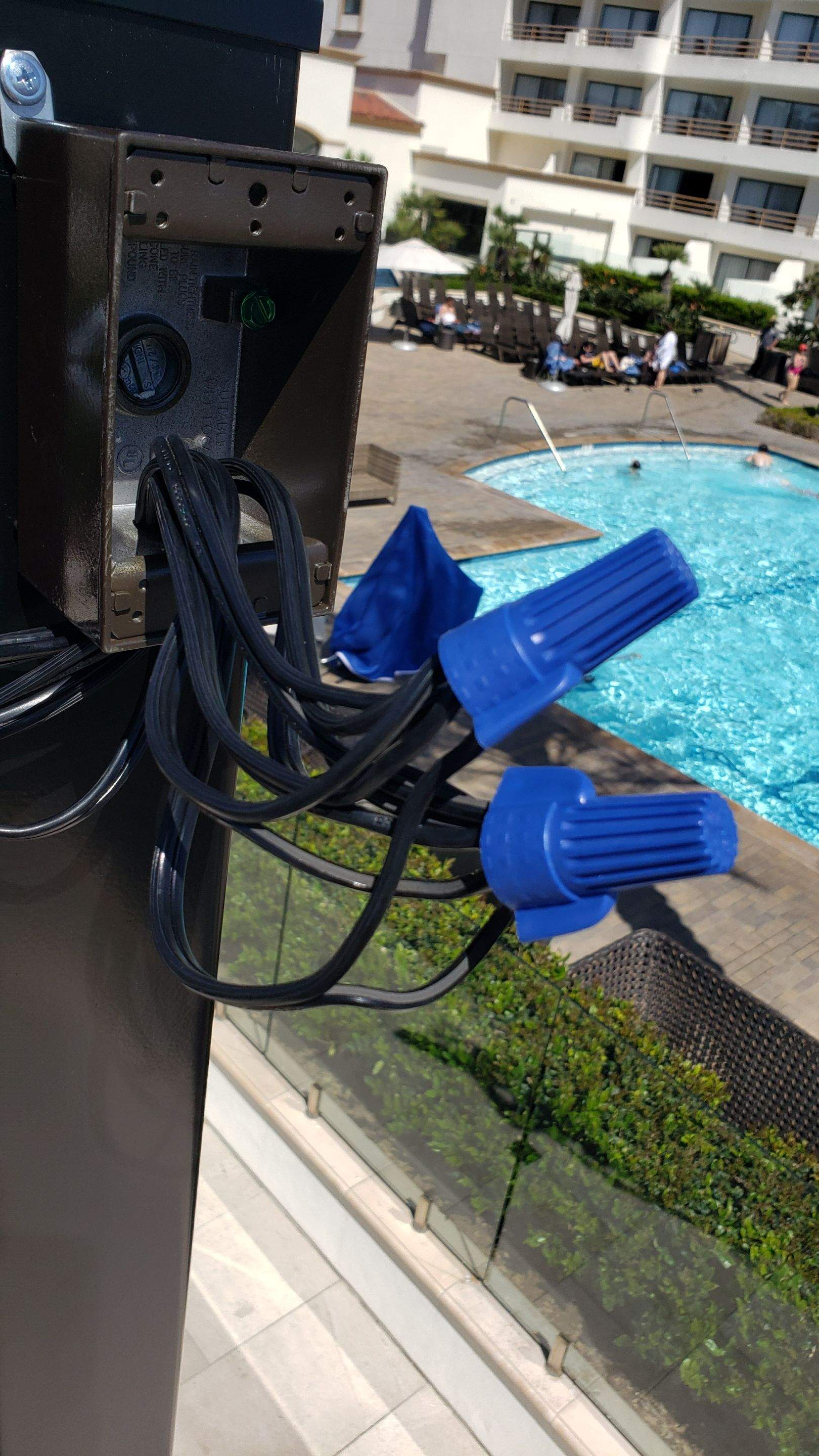 Hilton Waterfront Bistro Light Install by BrightLife Designs llc