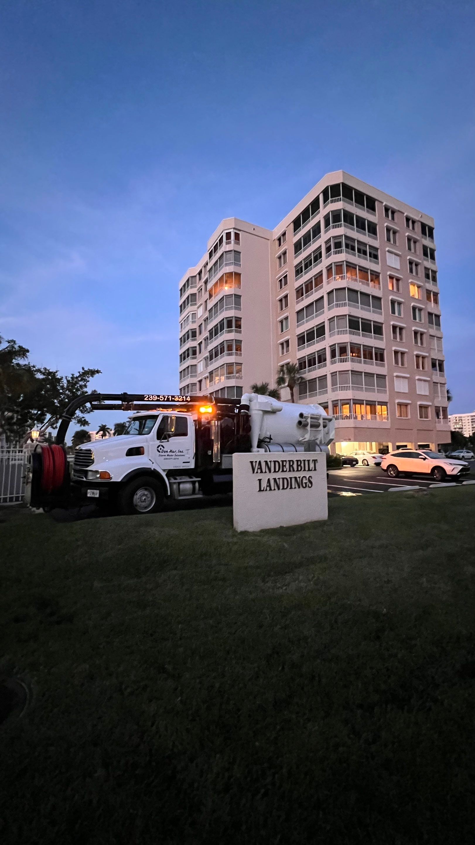 Condo Storm Water System Cleaning and Maintenance From Hurricane Ian by APS Power & Water