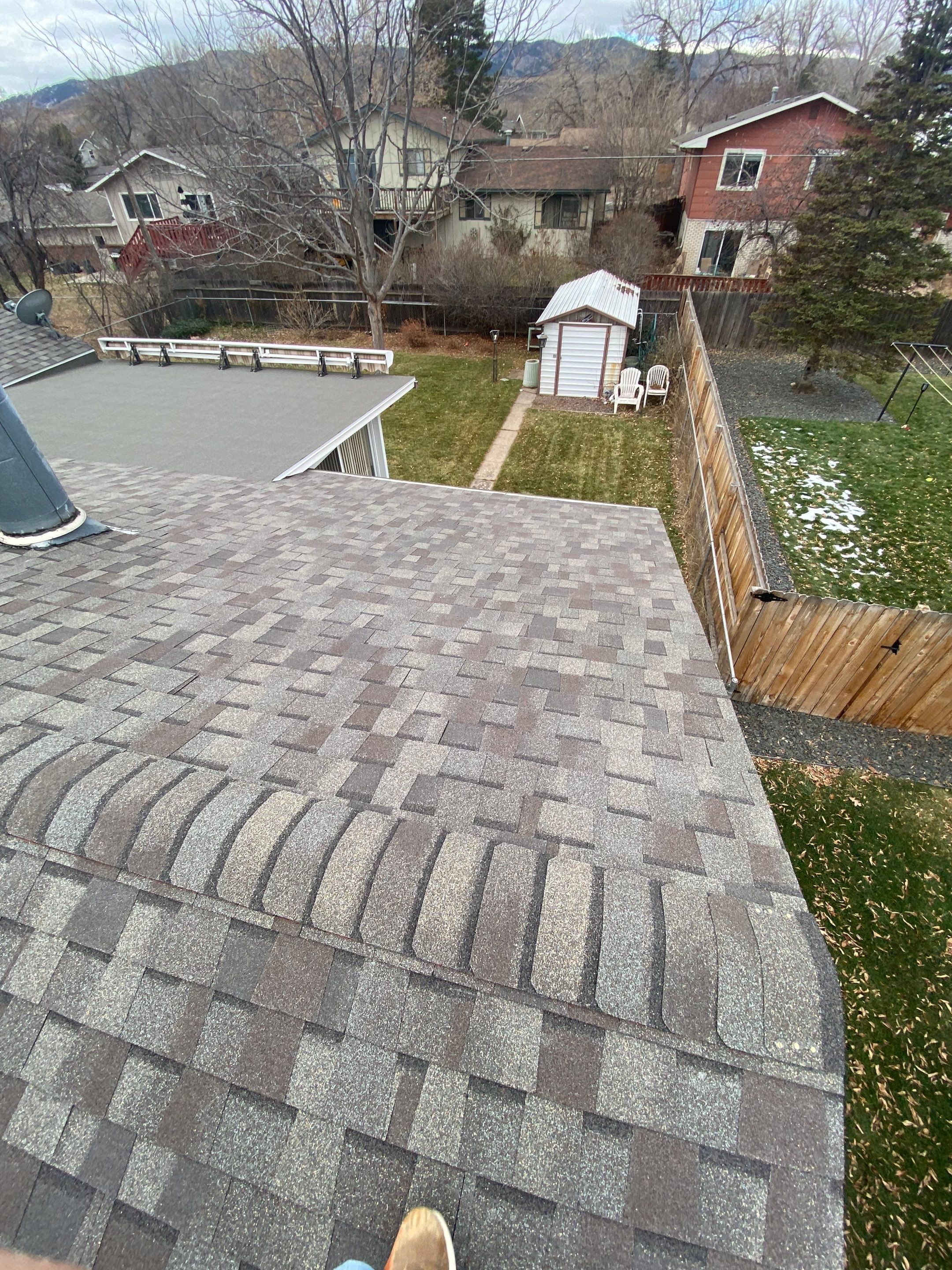 Resdiental Hail Damage Roof Replacement  using Certainteed Northgate Class 4 Impact Resistant "Weathered Wood" color by Black Belt Roofing 