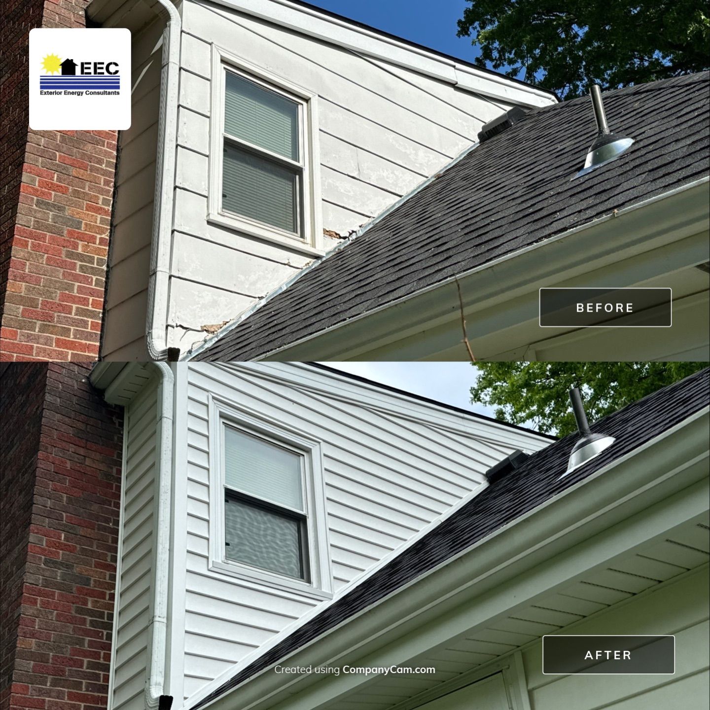 Siding Installation using White Market Square by EEC Windows, Siding & Roofing