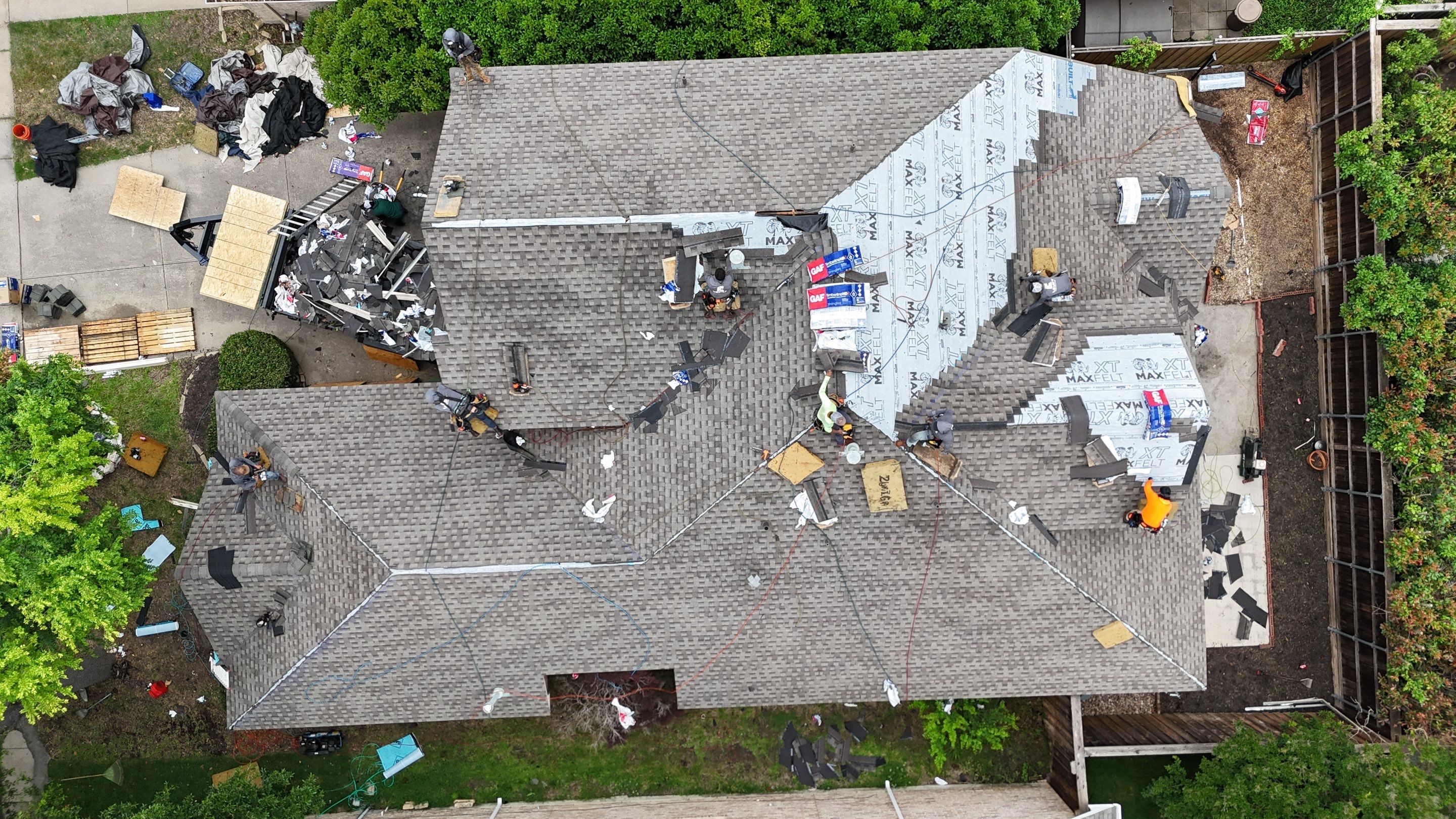 Residential Roof Replacement using GAF HDZ - Weathered Wood by Elite Roofing LLC