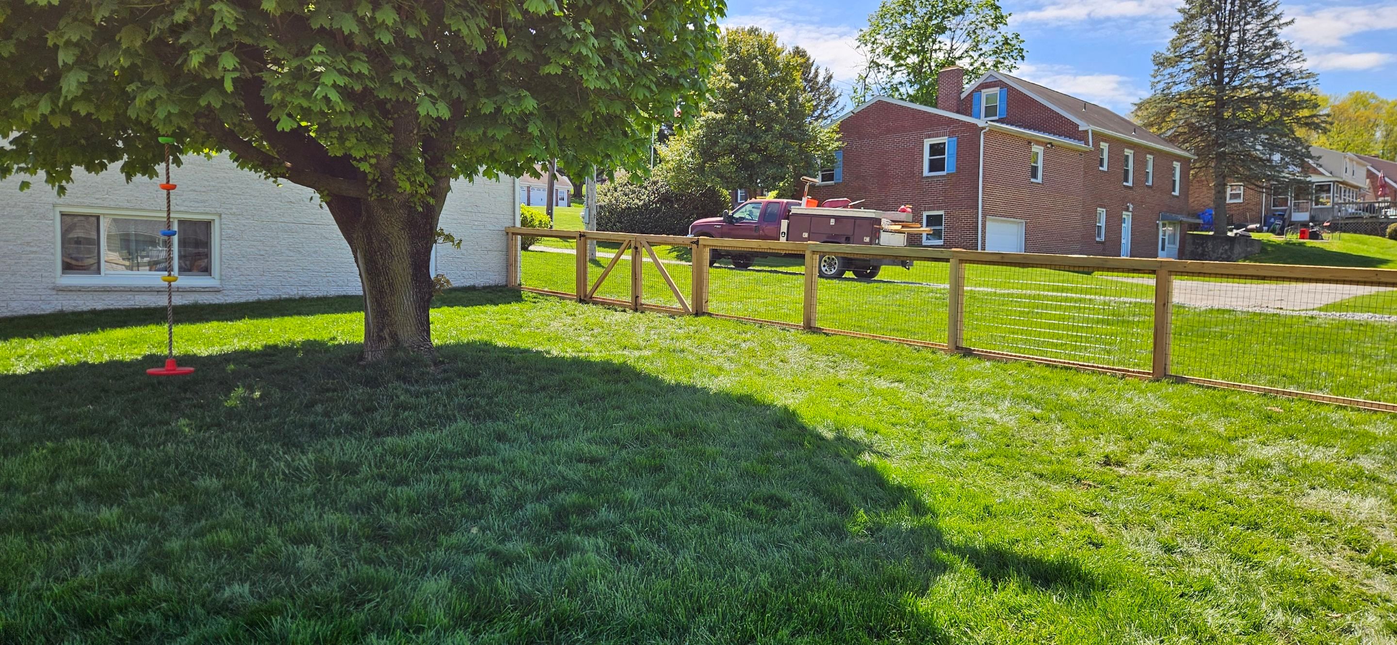 Picture Frame with Black Coated Wire by Kingdom Fence & Supply