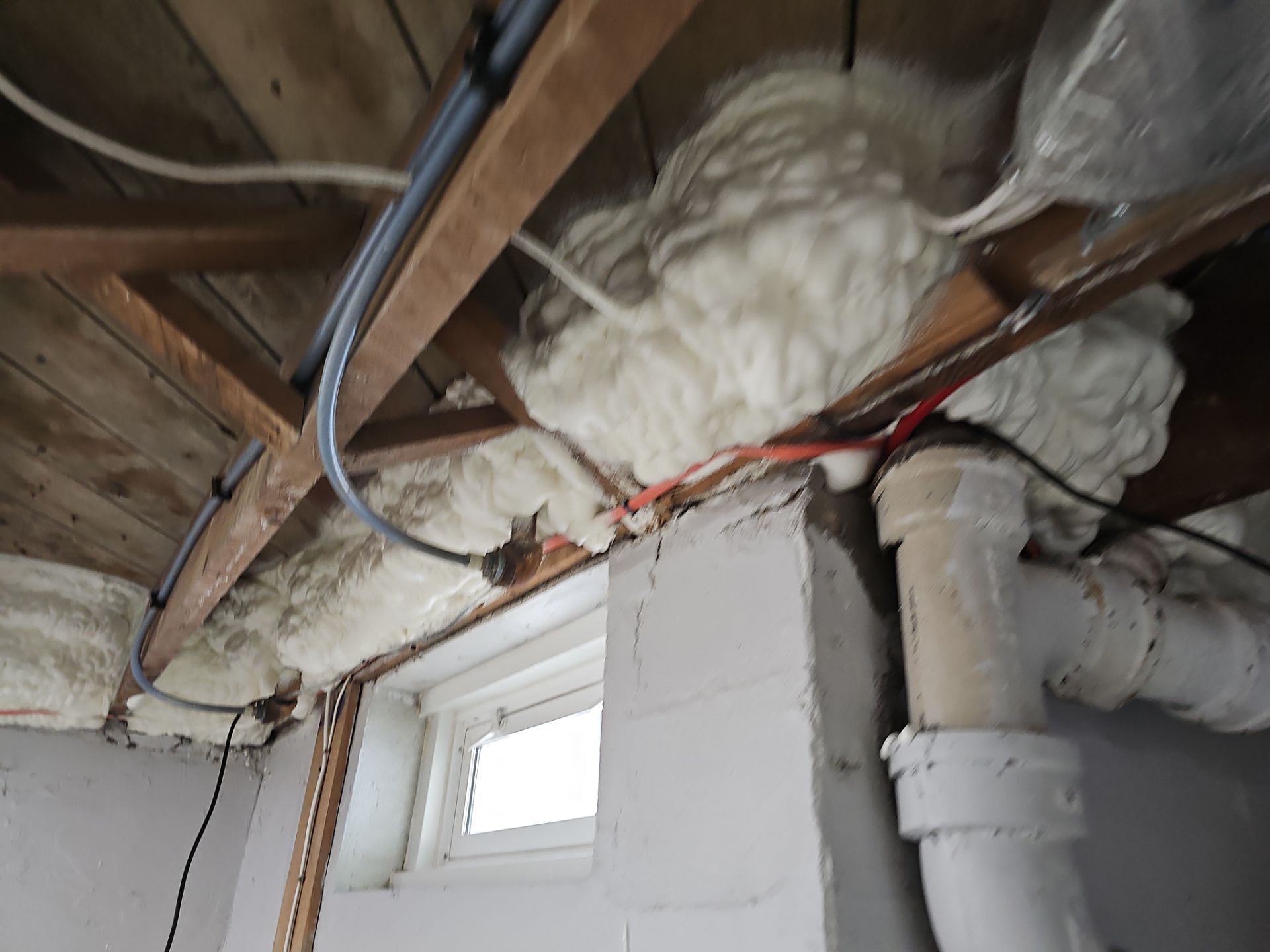 Attic Insulation using open cell spray foam by NYS Foam & Energy