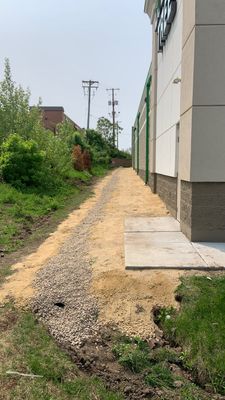 French Drain Installation – Fridley Dollar Tree