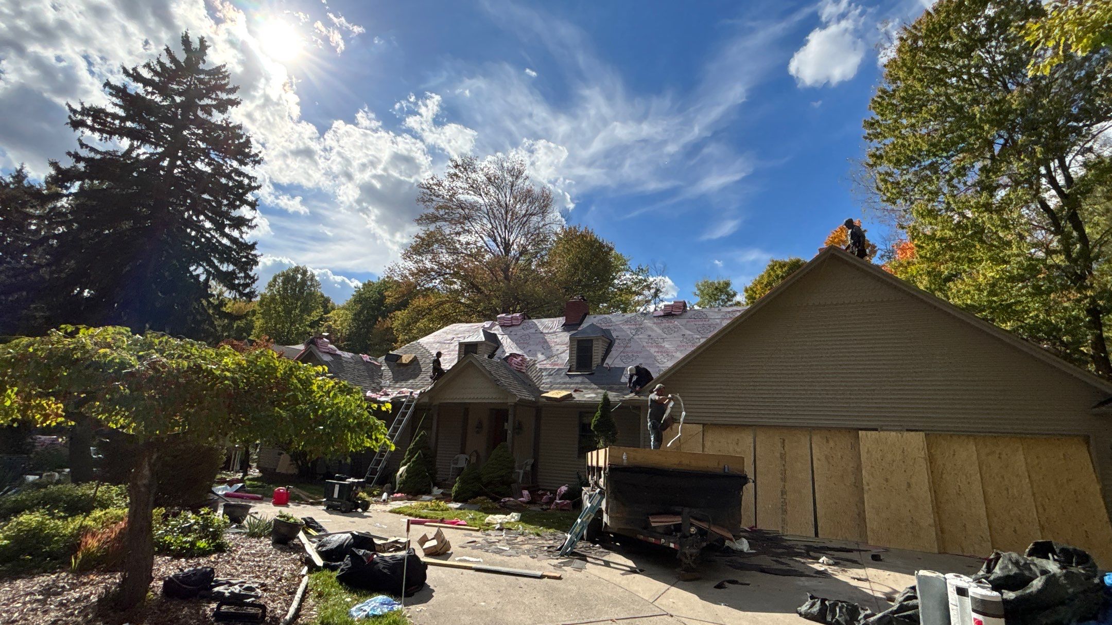 Roof Replacement using Owens Corning Driftwood by 180 Contractors