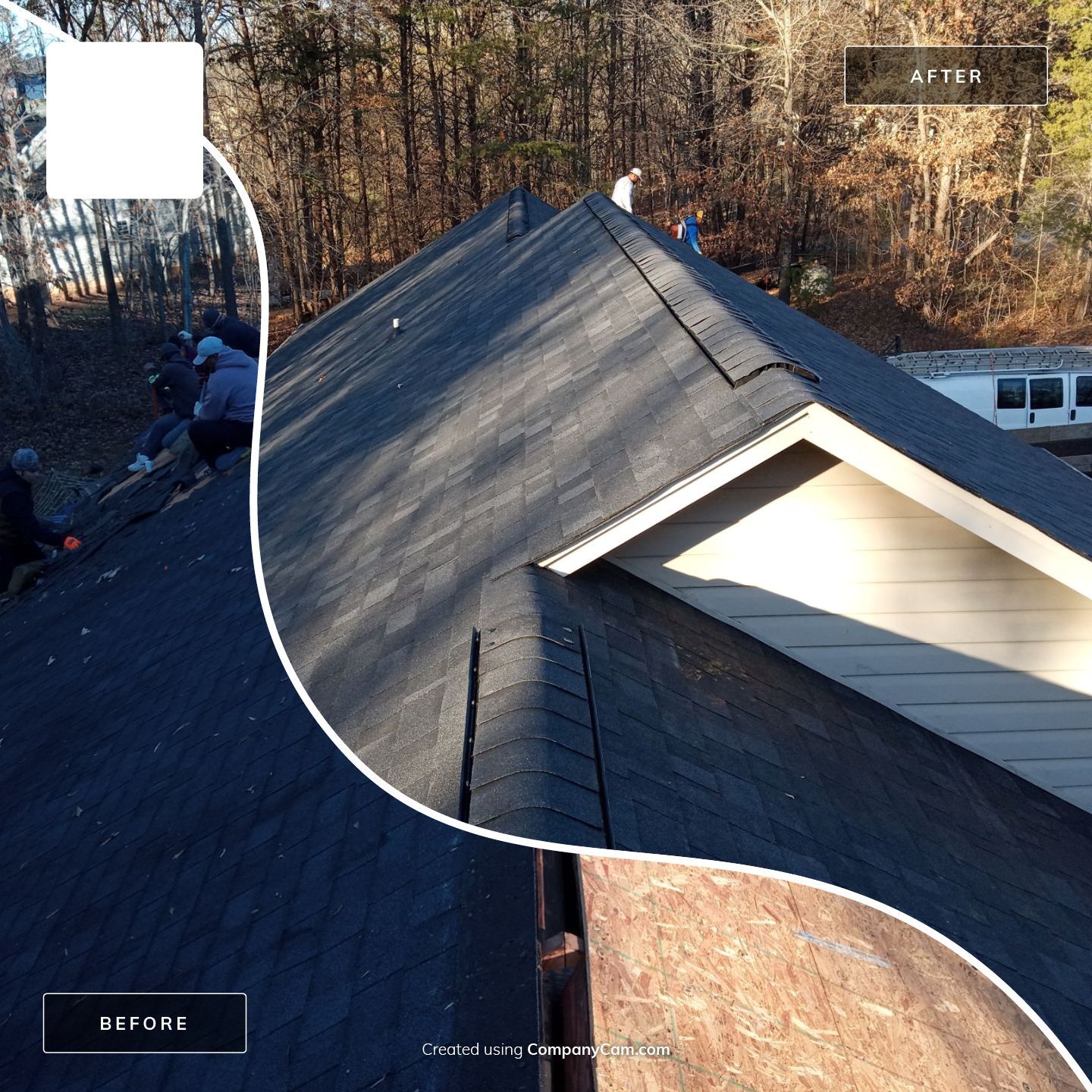 Residential Roofing Installation using Architectural shingles by BROCK BUILDERS 