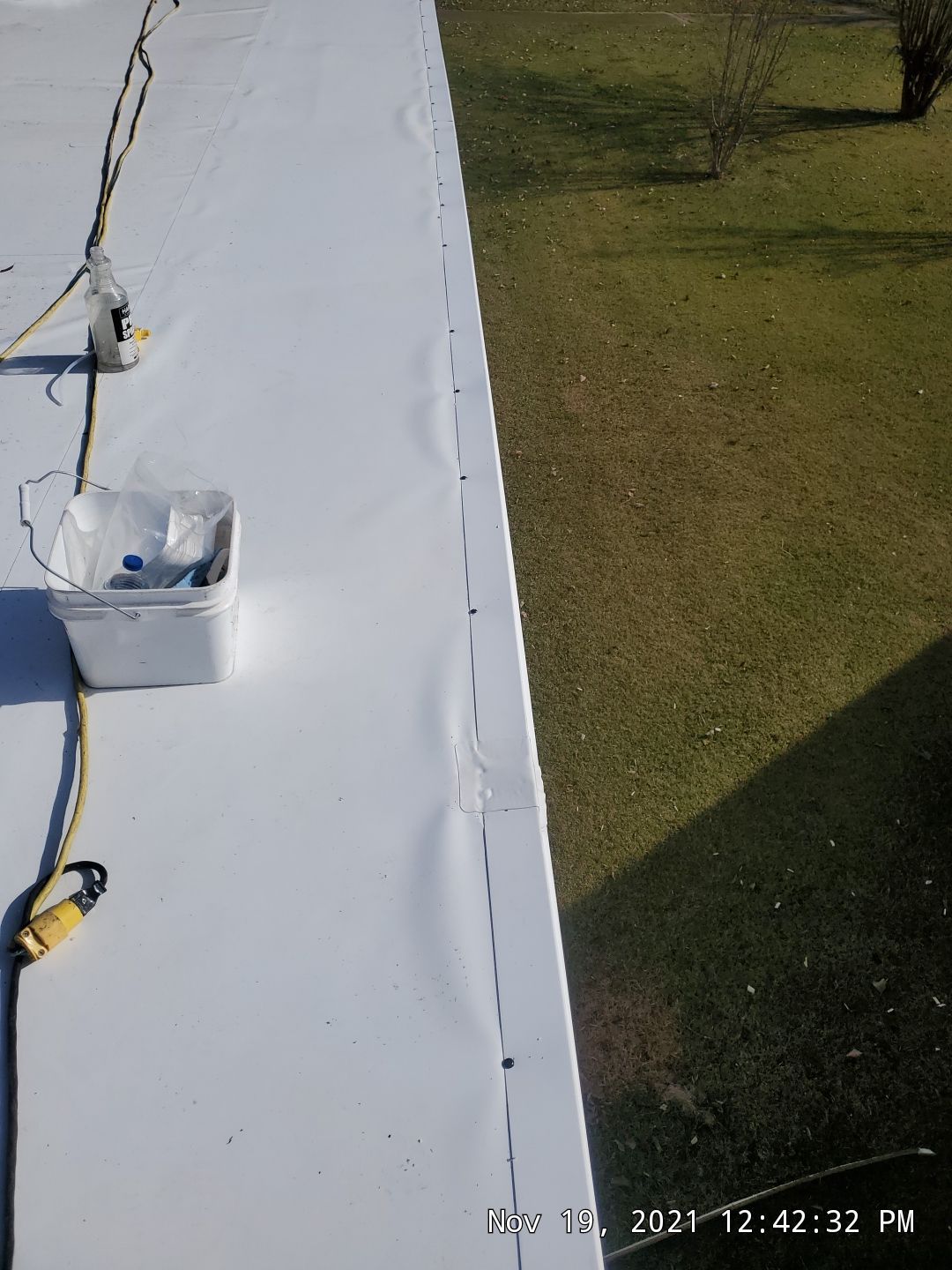 Commercial Roofing Installation using 50 mil PVC by Hostetler Roofing