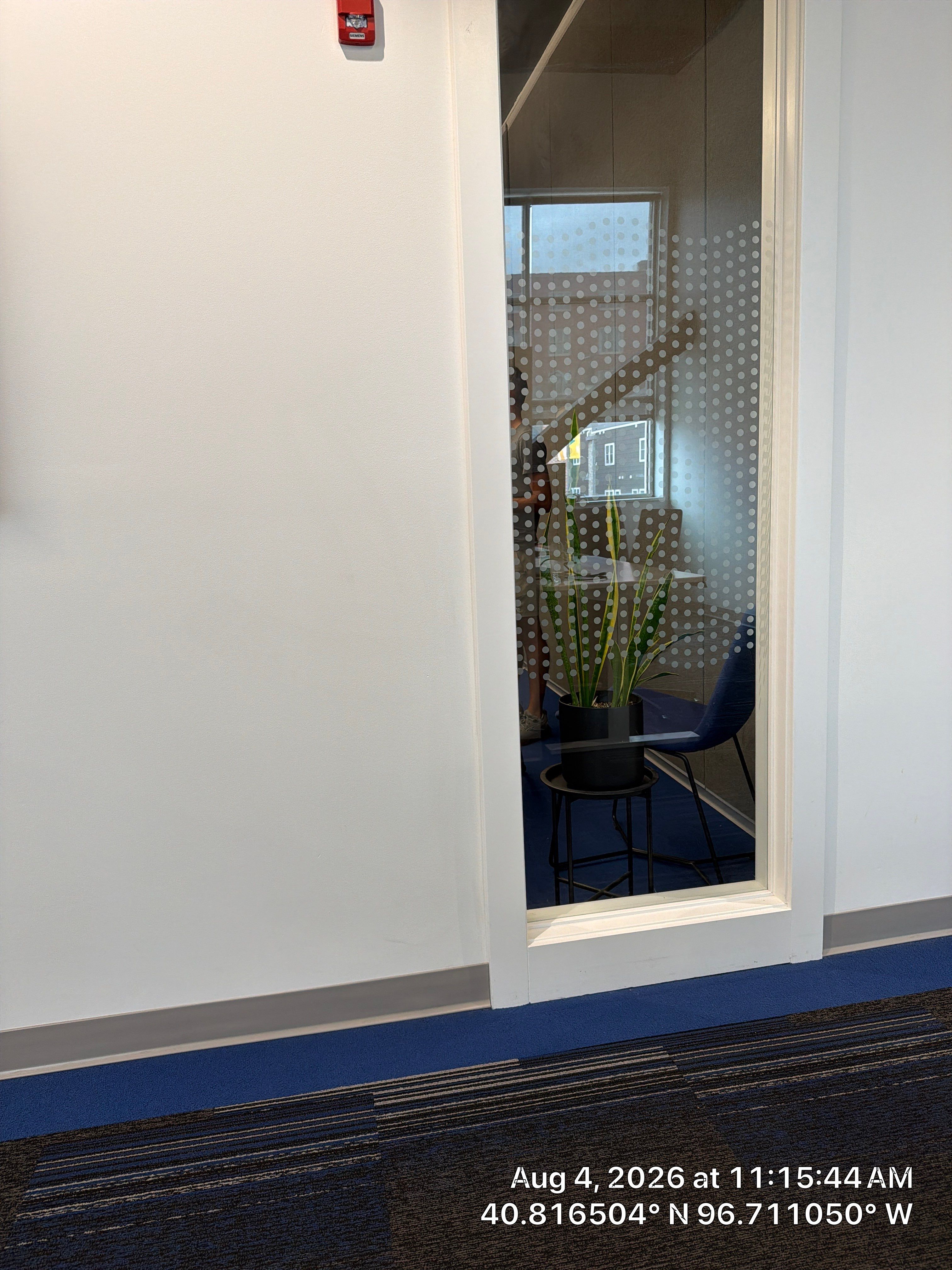 Lincoln Office Remodel Featuring Frosted Glass Doors and Modern Finishes by CompanyCam Sales Demo