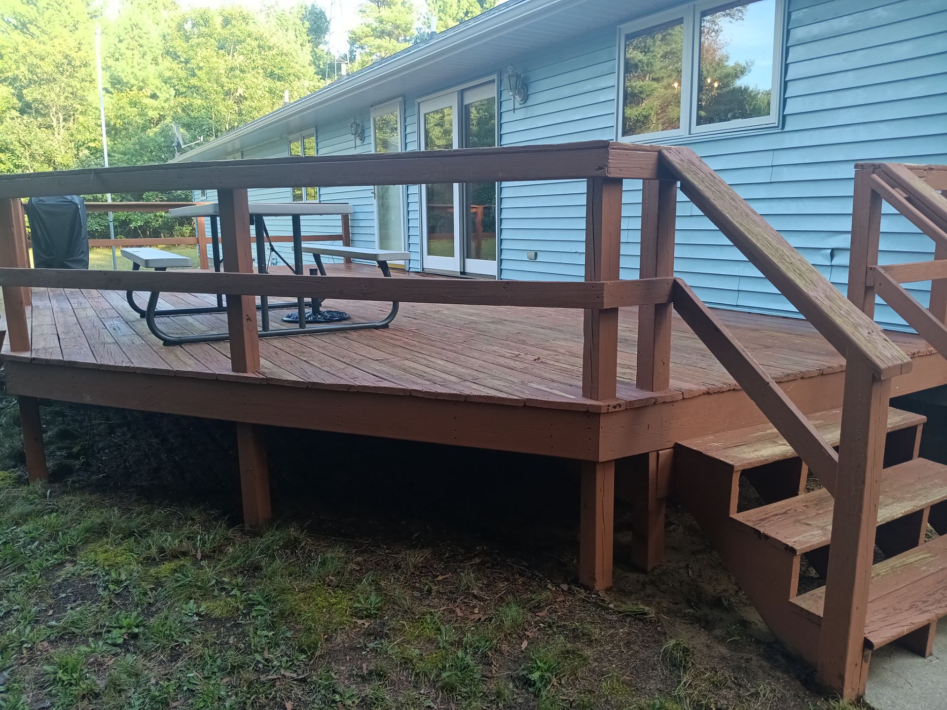Deck staining and exterior foundation painting! by Gordon Painting