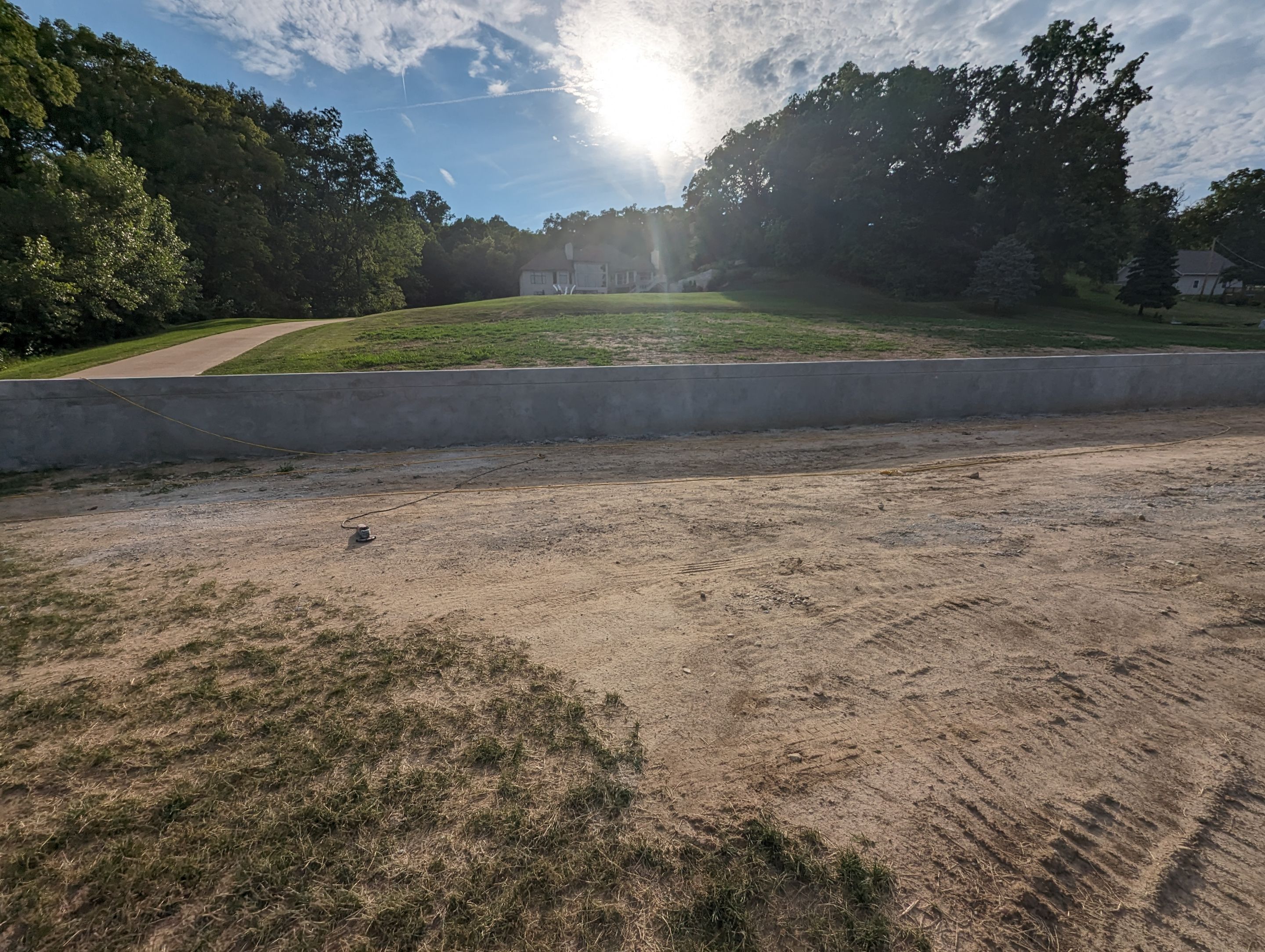 Fence / Retaining Wall using Block then parge by ACE Waterproofing & Basement Solutions