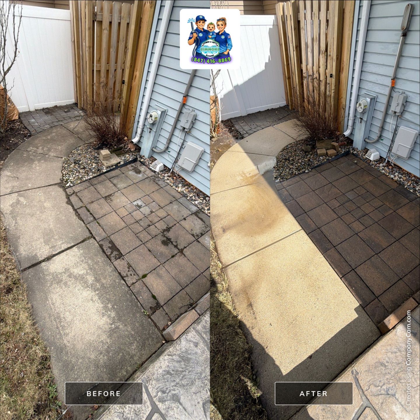 Project in Elk Grove Village by Simmons Power & Soft Washing