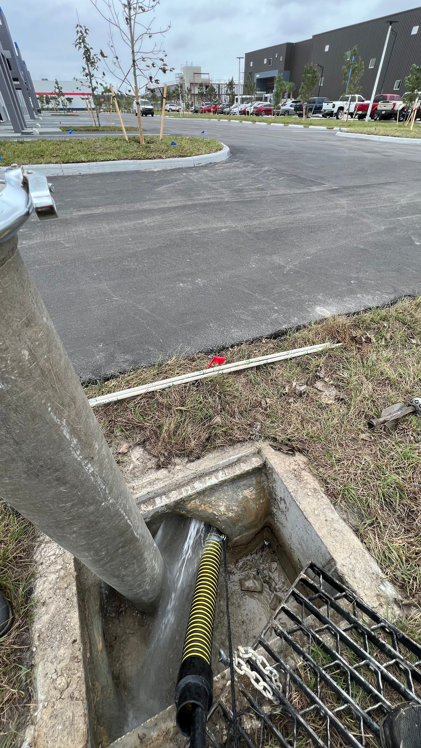 New Construction Storm Drain System Cleaning by APS Power & Water