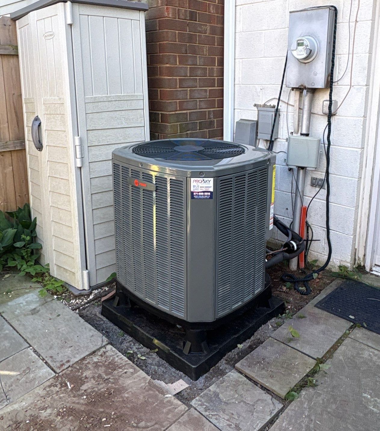 Trane Heat Pump and Air Handler System Replacement in Chantilly, VA by Pro Sky Services