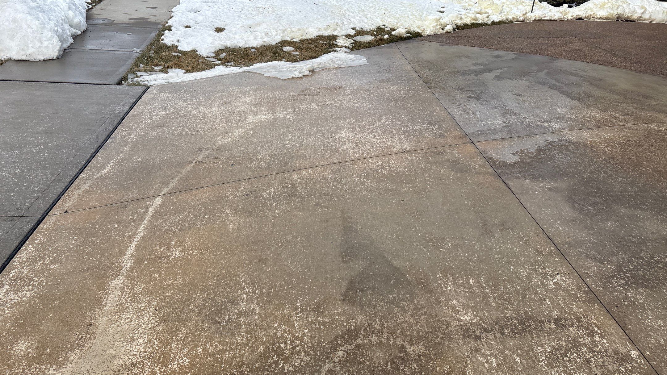 Two-Tone Driveway Resurface - Olathe, KS by Big Red Decorative Concrete, LLC