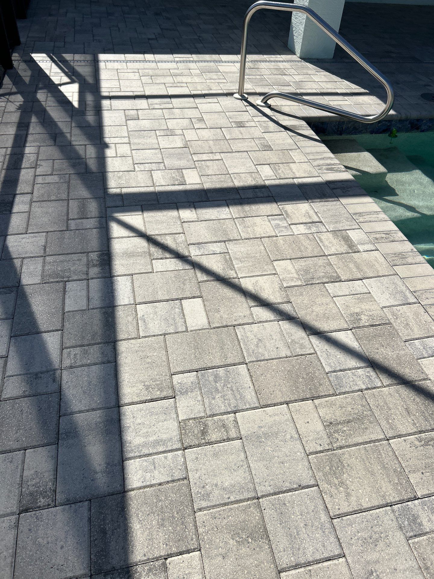 Natural, 2 Coats Gray/White Pavers by Wizard Wash