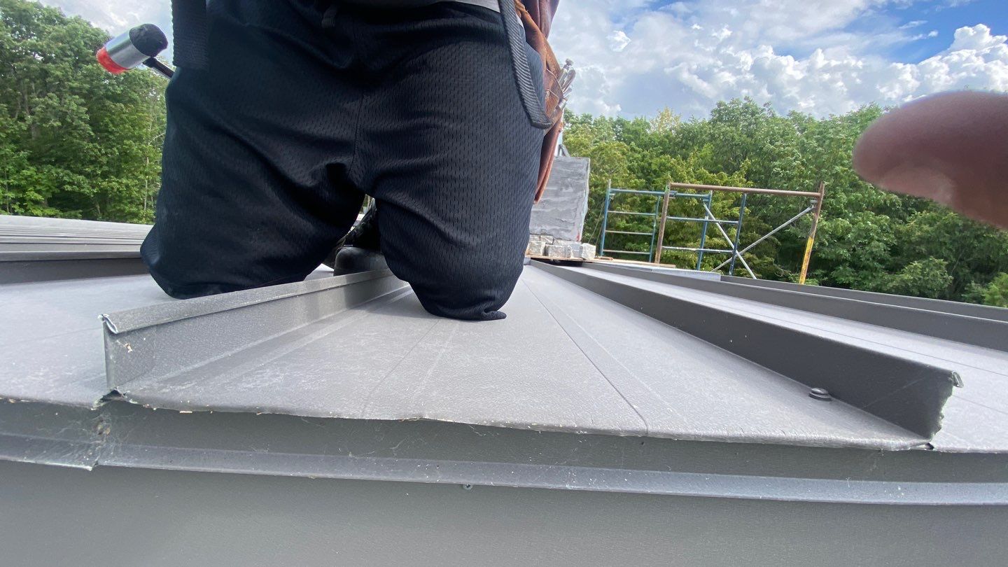 New Home Construction using 16" Standing Seam Panels by Jay Carter Roofing & Sheet Metal