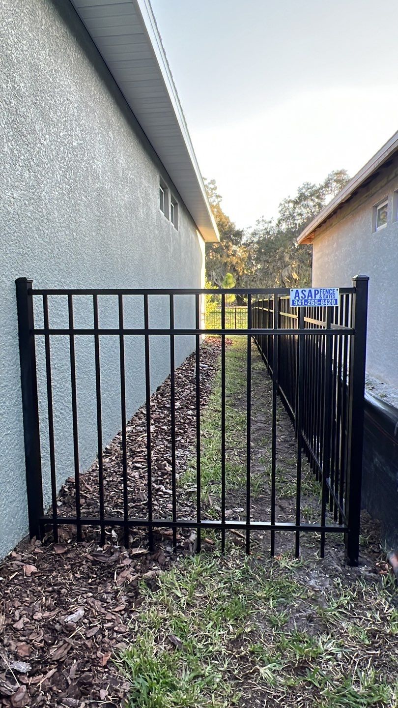 Aluminum Fence Installation using Black 3 Rail Aluminum Fence by Asap fence and gates, LLC