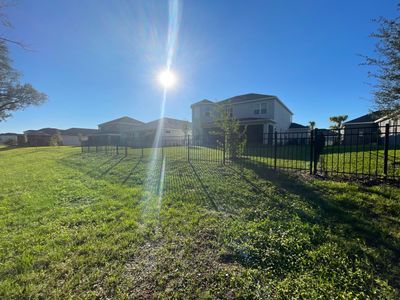 Aluminum Fence Installation using Black 3 Rail Aluminum Fence