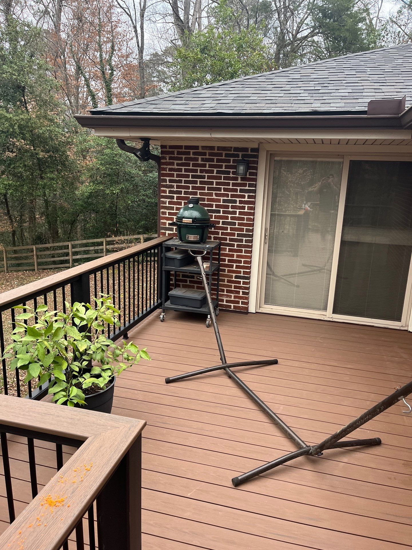 Timbertech Deck Resurface with Trex Transcends Drink Rail Install in Decatur, GA by Nelson Exteriors 